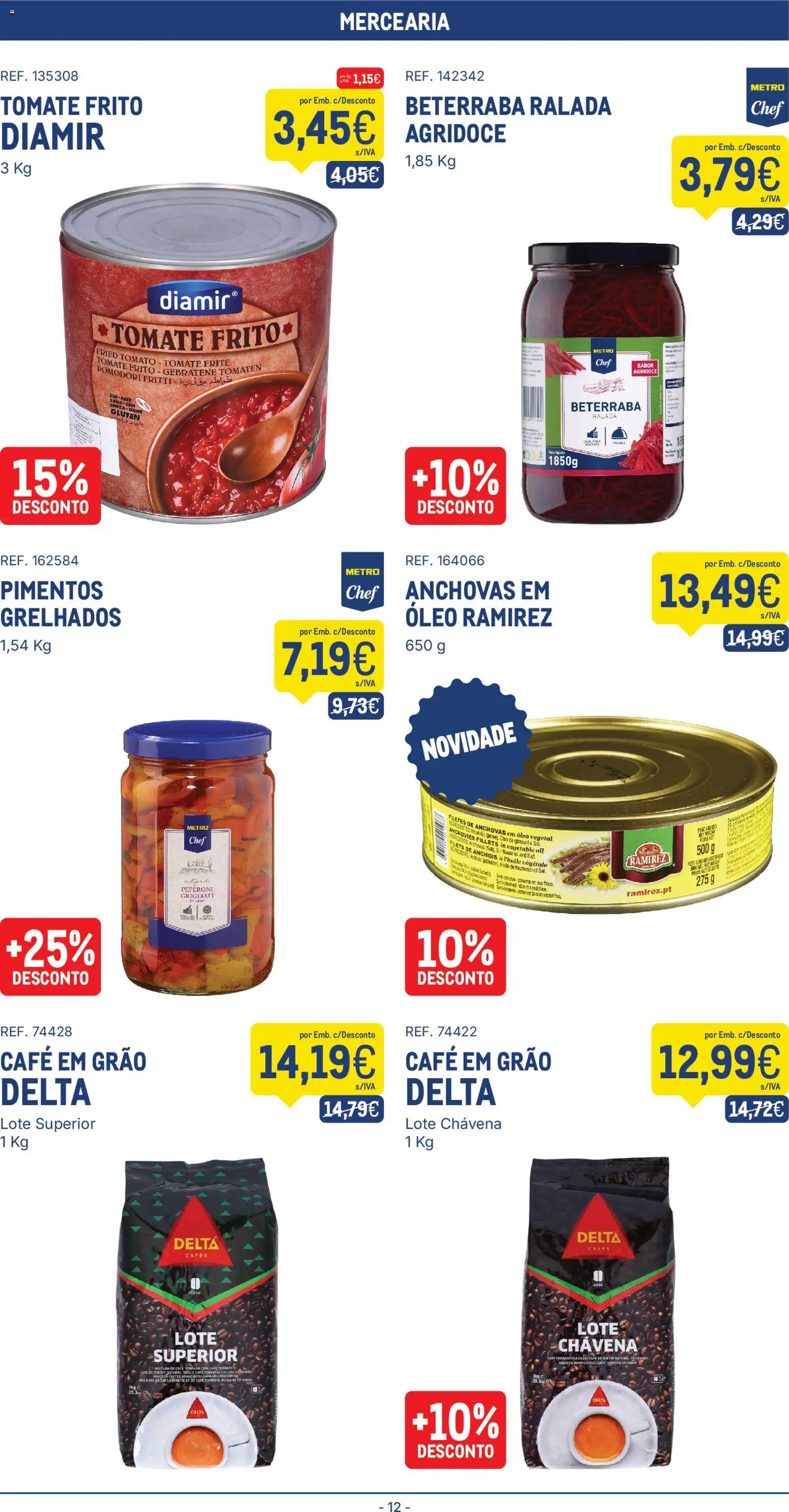 Makro folheto │ válido de 09.12.2025 | Página: 12 | Produtos: Anchovas, Beterraba, Óleo, Tomate