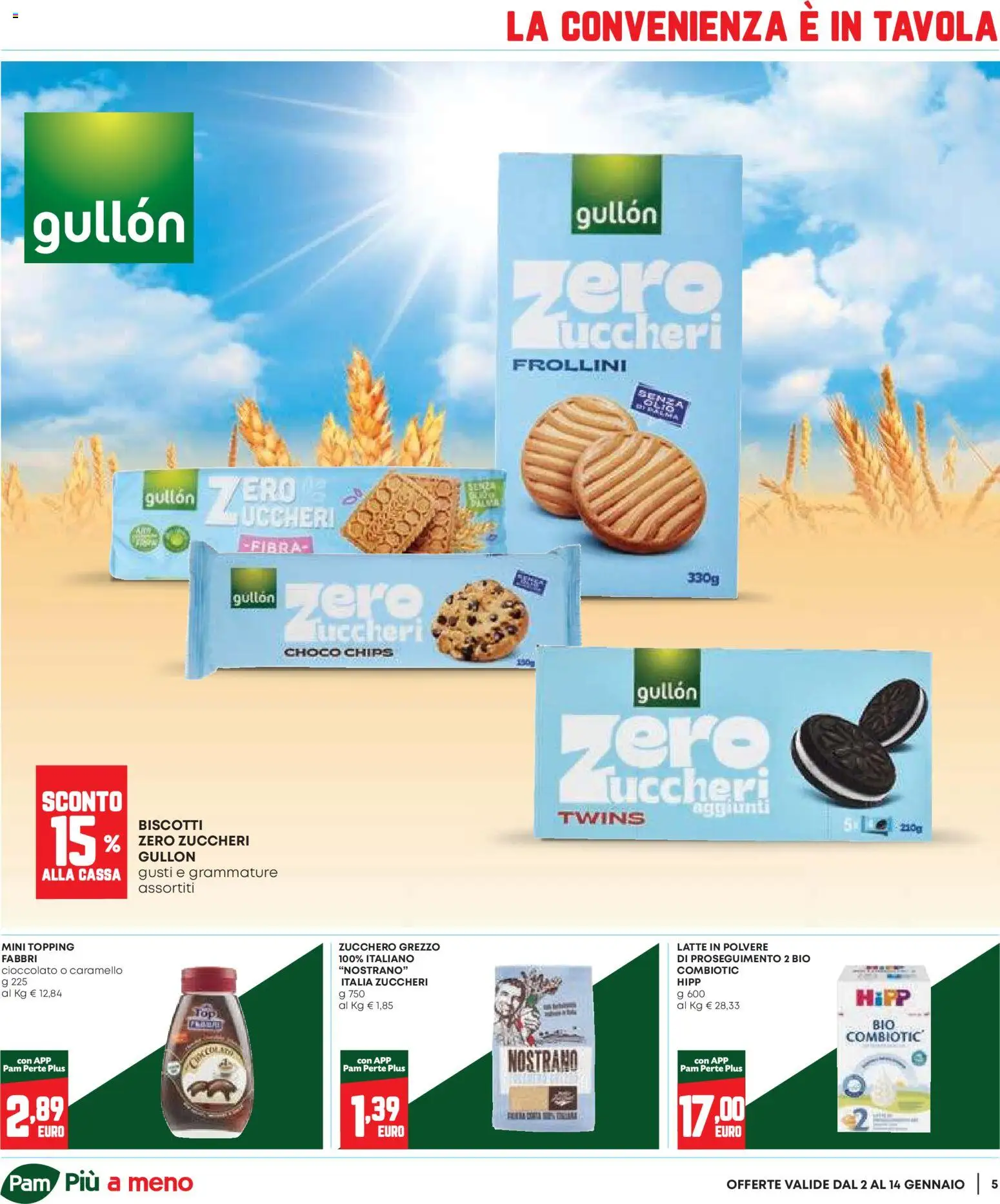 Volantino Panorama del 02.01.2026 | Pagina: 5 | Prodotti: Latte, Olio, Frollini, Topping