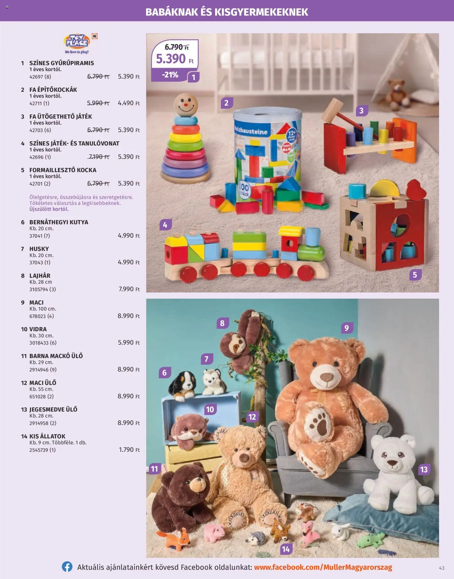 Müller akciós ujság - amely érvényes a következő dátumtól: 27.10.2025 | Oldal: 43 | Termékek: Játék