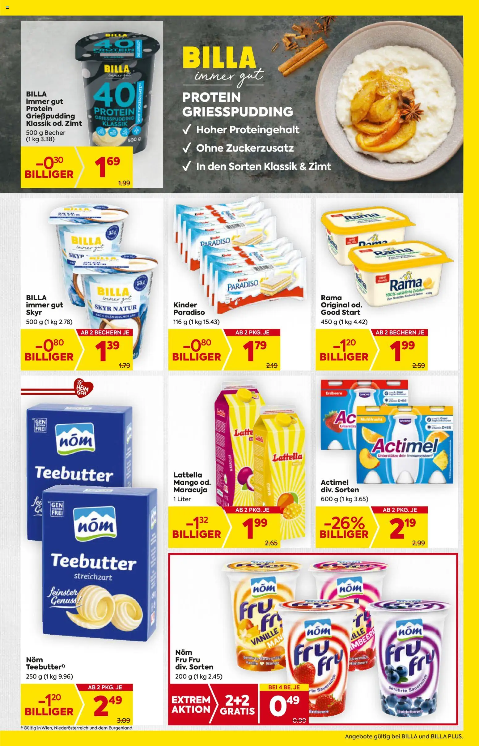 Billa AT akciós ujság - amely érvényes a következő dátumtól: 30.10.2025 | Oldal: 15 | Termékek: Actimel, Rama, Protein, Mangó