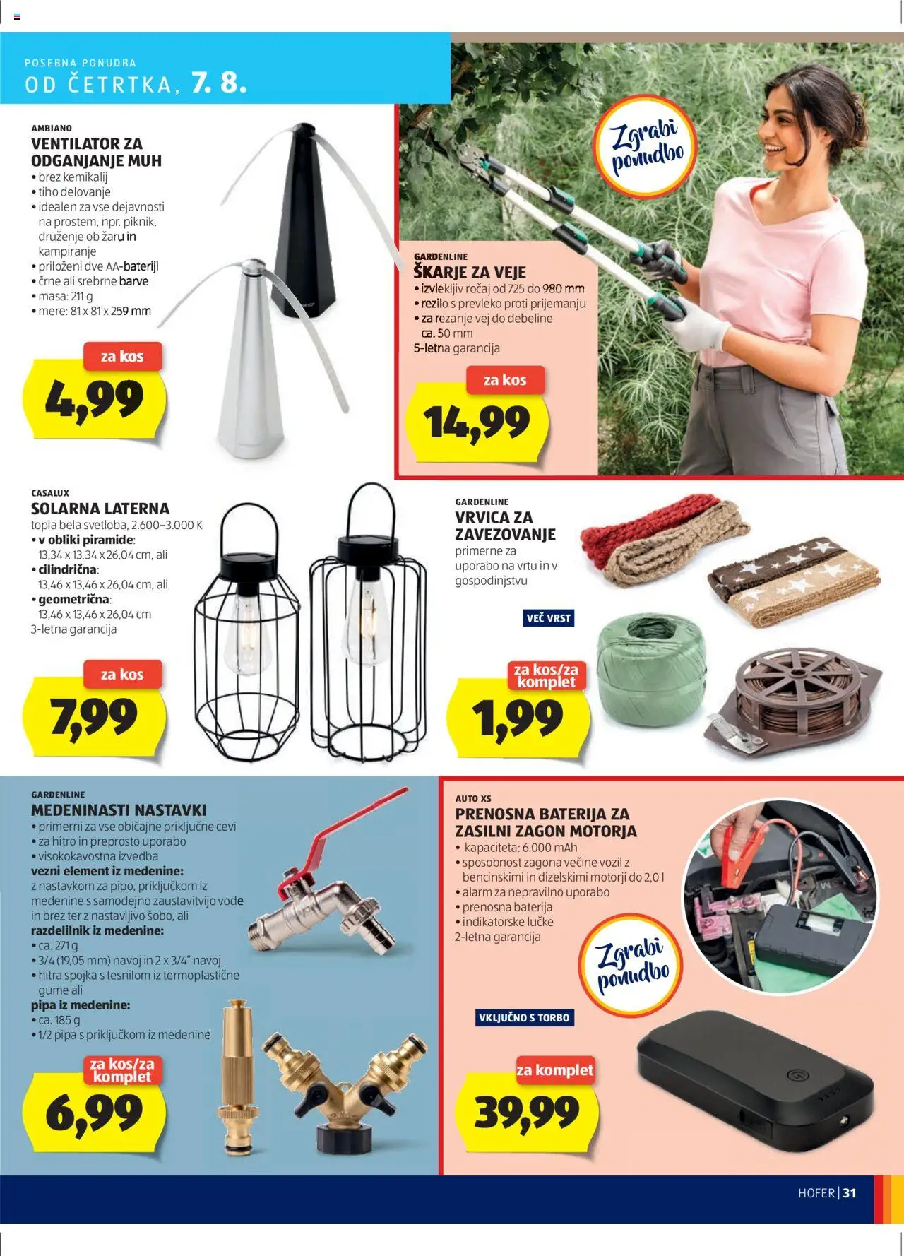 Hofer SI katalog | vrijedi od 31.07.2025 | Stranica: 31 | Proizvodi: Ventilator, Baterija