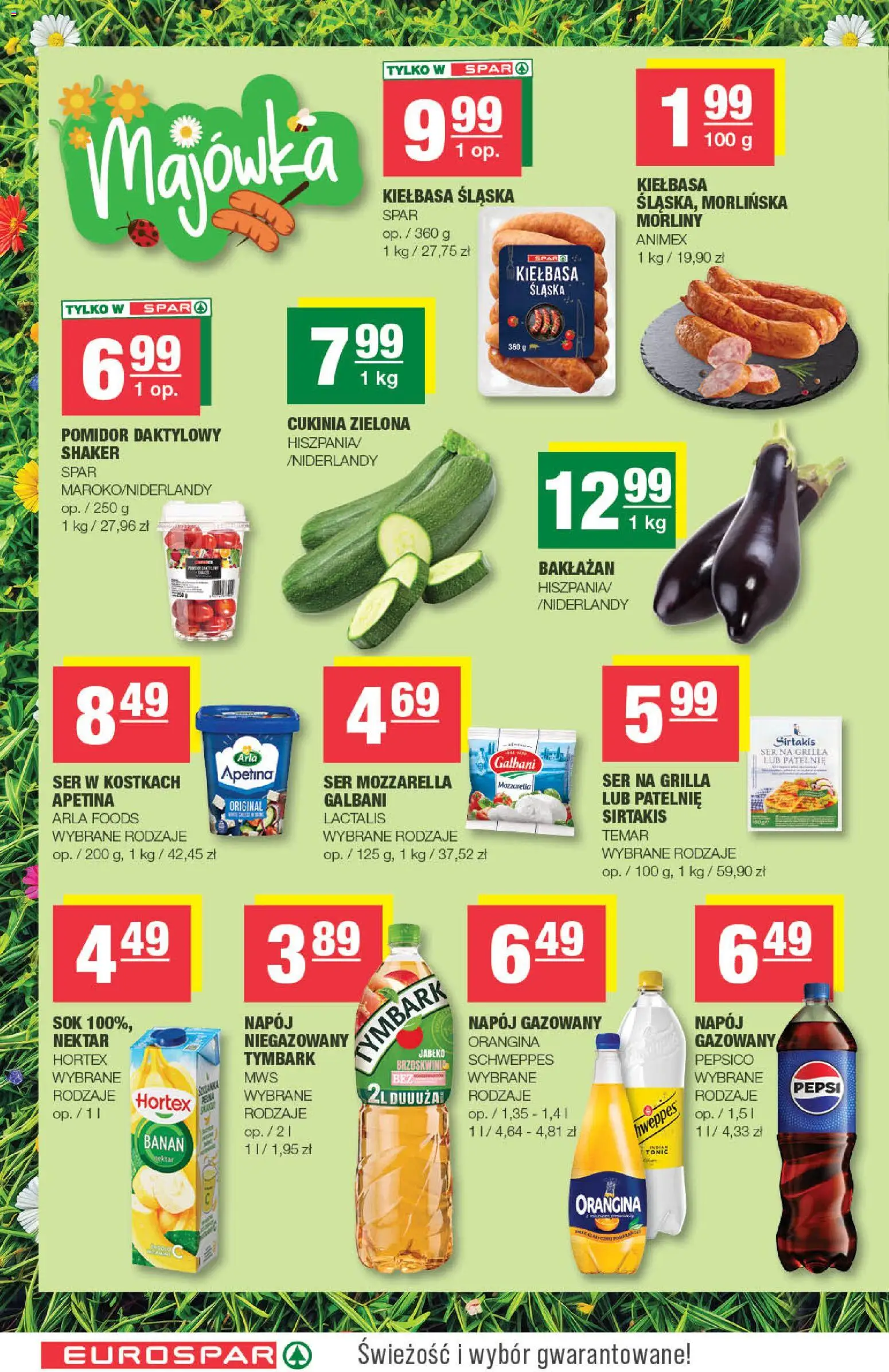 Spar gazetka - Eurospar od 22.04.2026 | Strona: 10 | Produkty: Kiełbasa, Pepsi, Patelnie, Ser na grilla