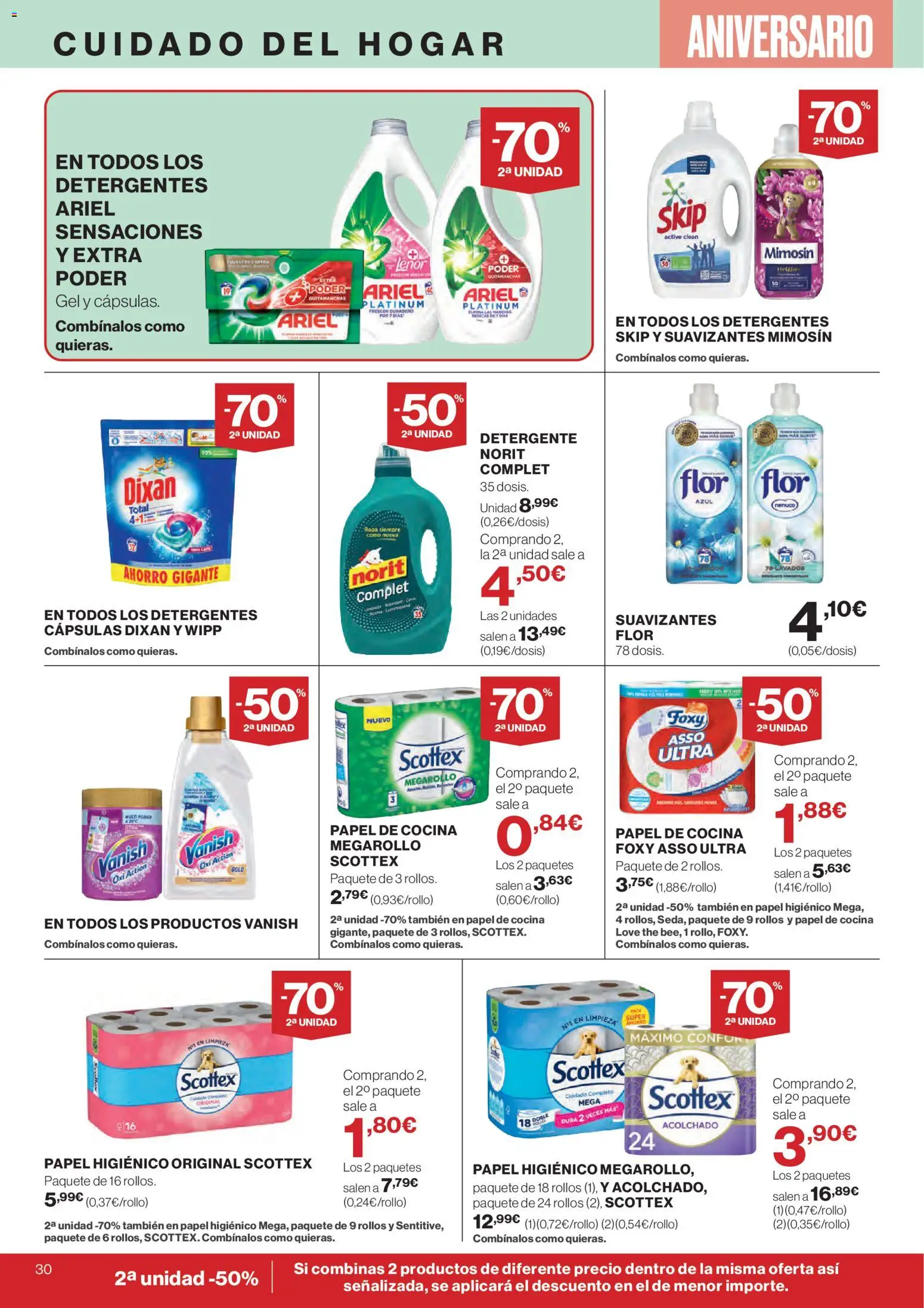 Hipercor catálogo │ válido desde el 06.11.2025 | Página: 40 | Productos: Quitamanchas, Detergente, Papel higienico, Cocina