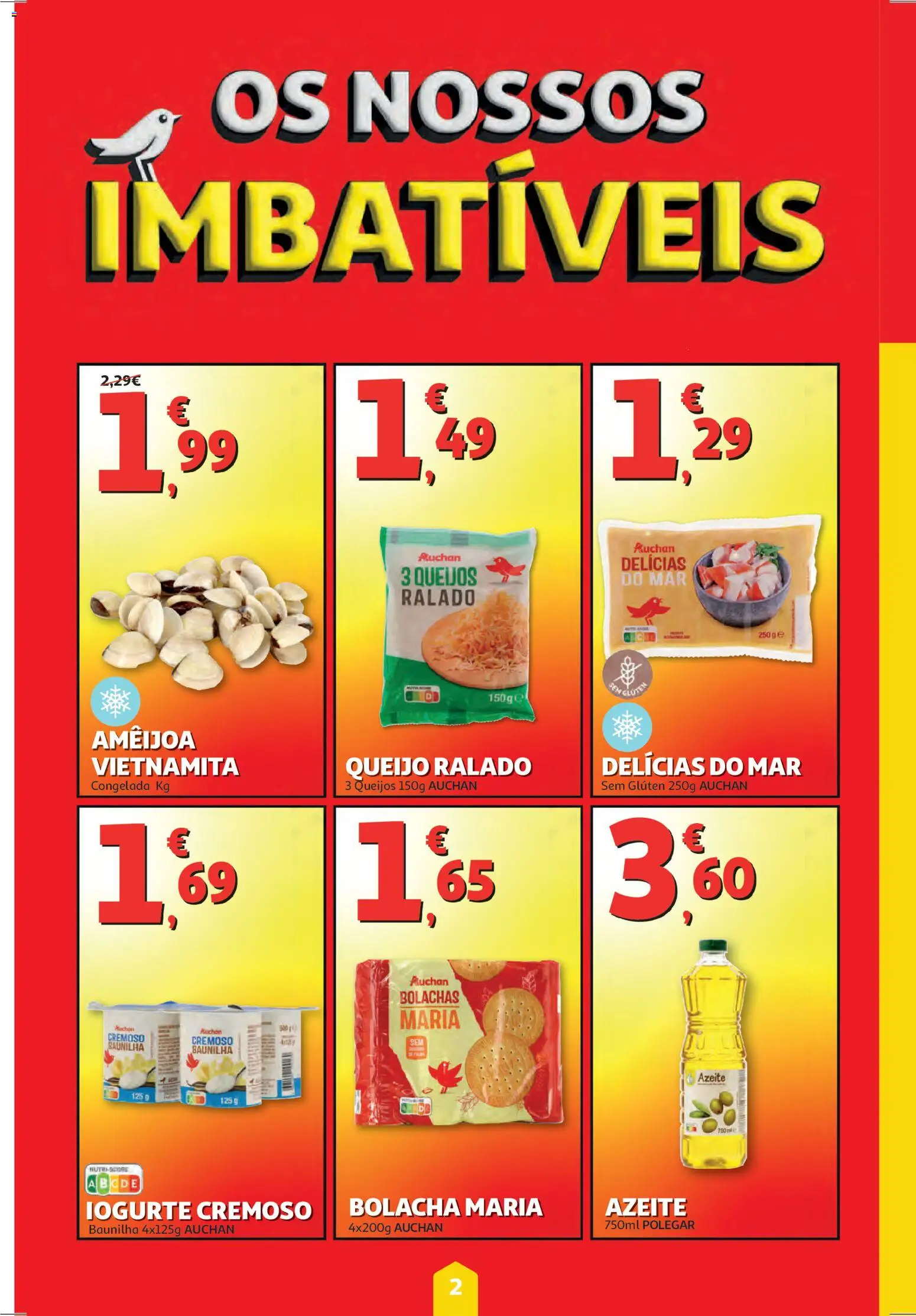Auchan folheto │ válido de 29.01.2026 | Página: 2 | Produtos: Azeite, Bolachas, Queijo, Iogurte
