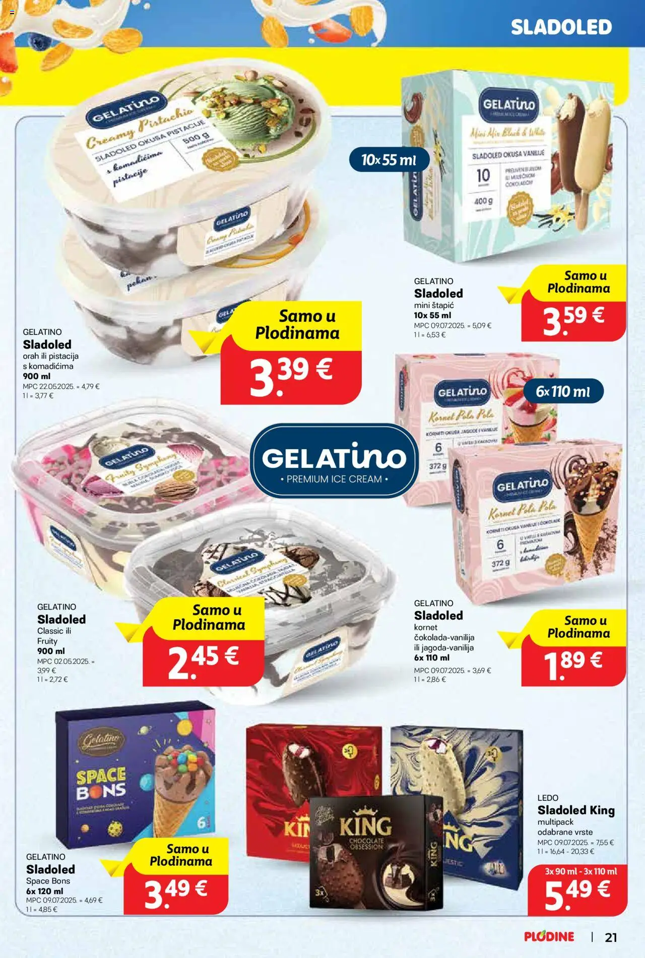 Plodine katalog | vrijedi od 10.09.2025 | Stranica: 21 | Proizvodi: Sladoled, Kornet, Pistacije, Orah