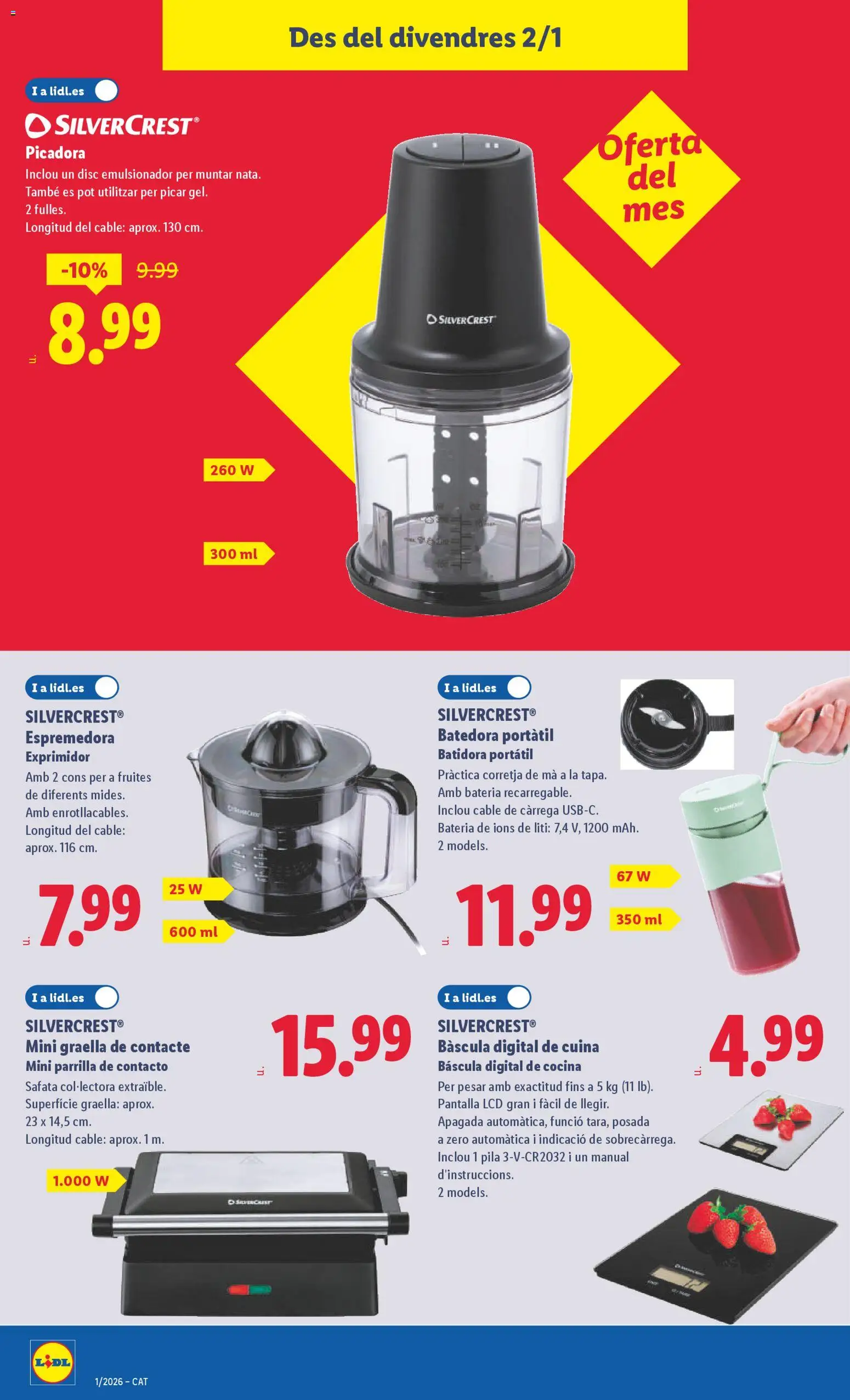 Lidl folleto de bazar │ válido desde el 29.12.2025 | Página: 18 | Productos: Cable, Cocina, Batidora, Batería