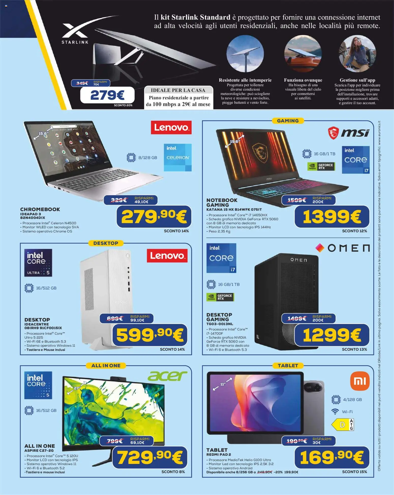 Volantino Euronics del 23.04.2026 | Pagina: 17 | Prodotti: Monitor, Tablet, Mouse, Tastiera