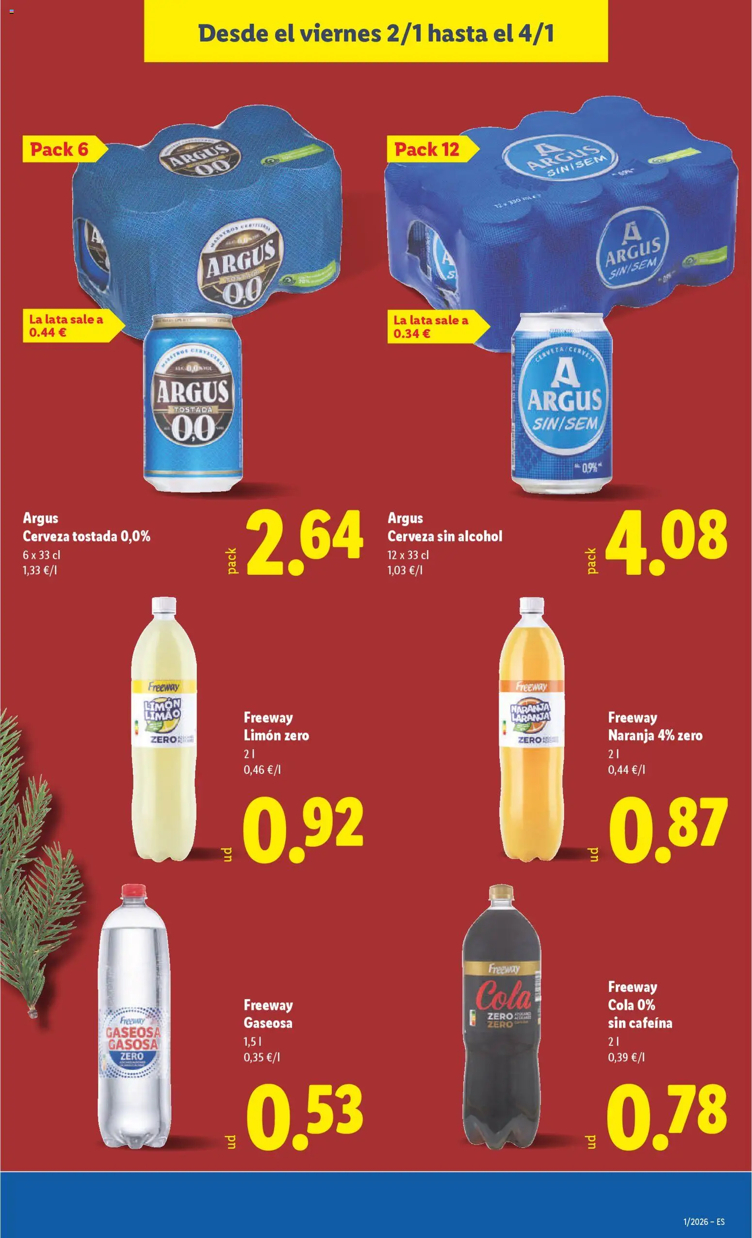 Lidl folleto │ válido desde el 29.12.2025 | Página: 31 | Productos: Cerveza sin alcohol, Cerveza, Gaseosa