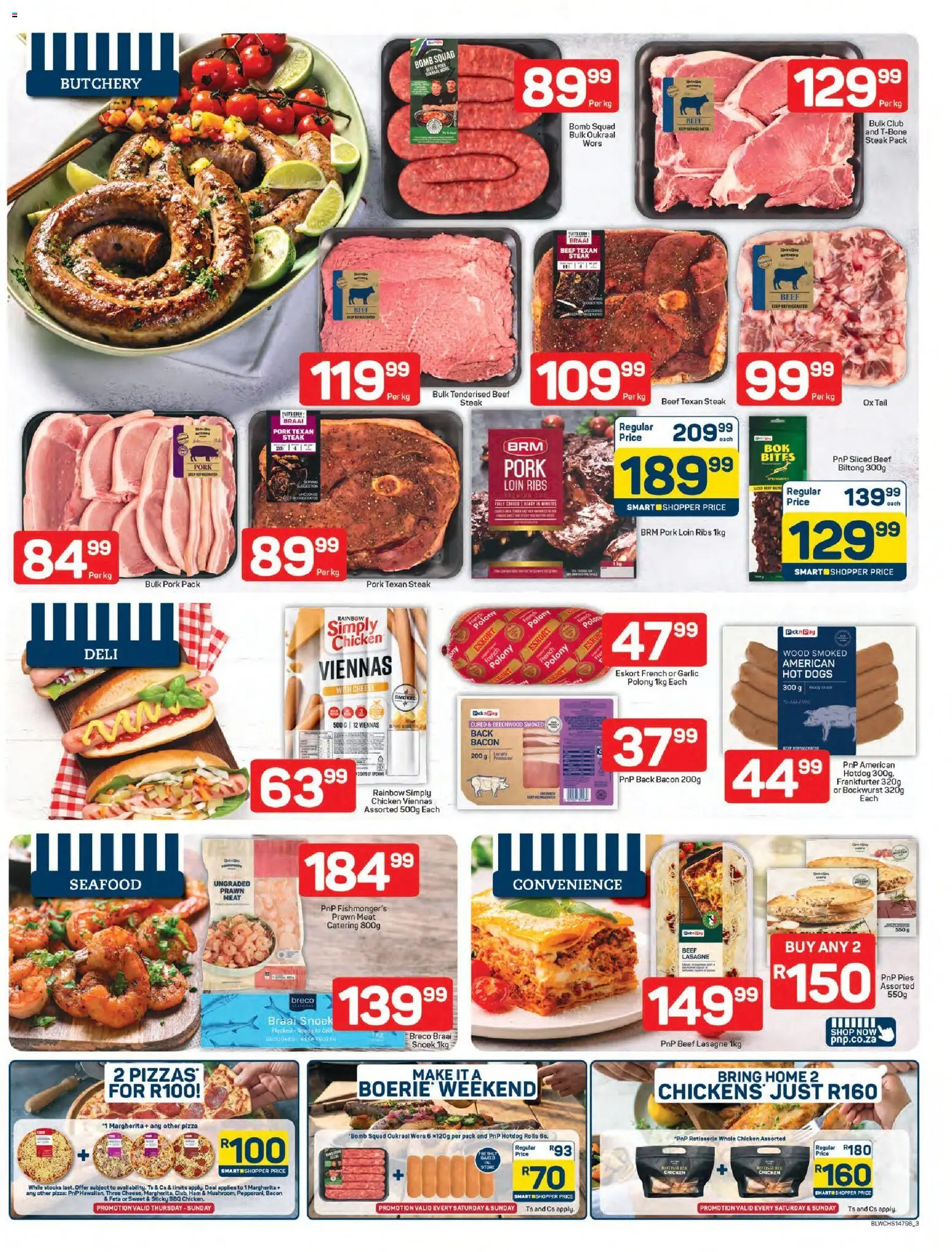New Pick n Pay catalogue – valid from 06.04.2026 | Page: 3 | Products: Steak, Polony, Ham, Bacon