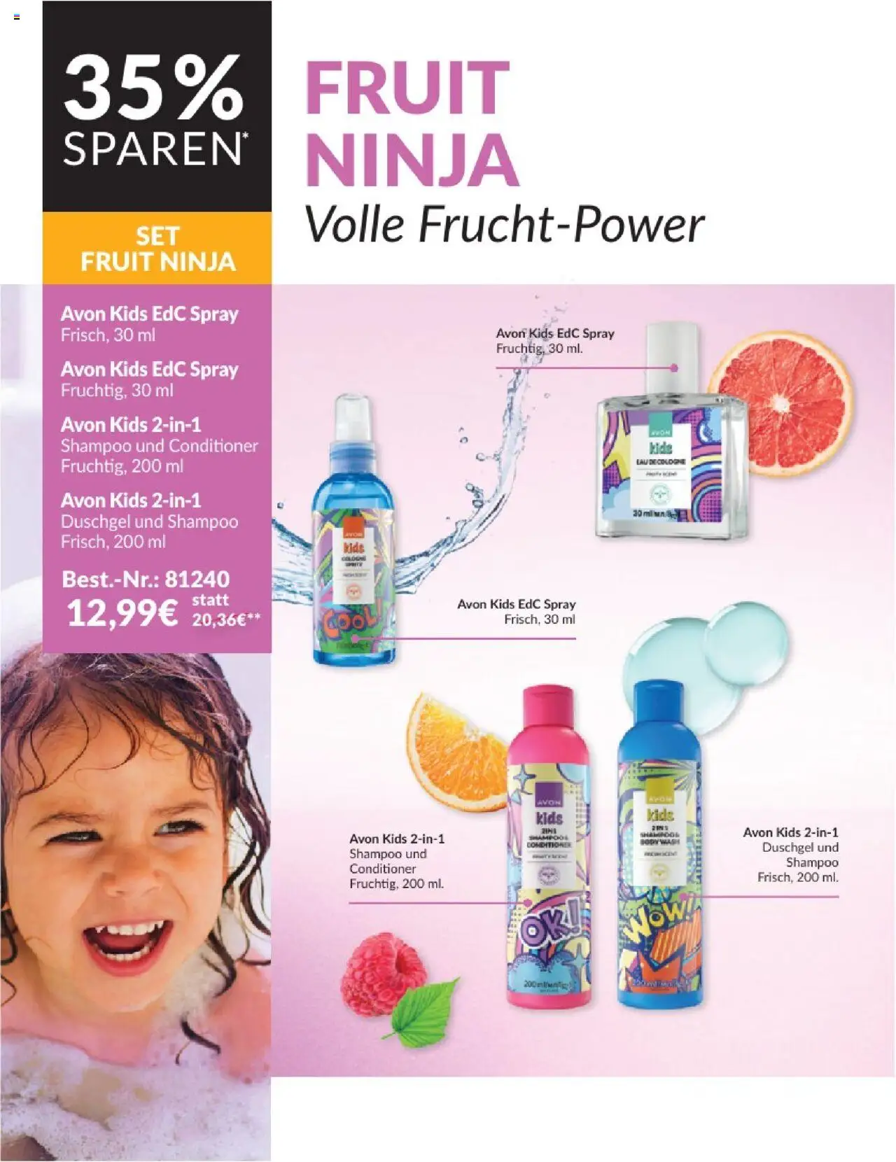 AVON Broschüre Sommer-Sets - gültig ab dem 01.08.2025 | Seite: 4 | Produkte: Shampoo, Duschgel