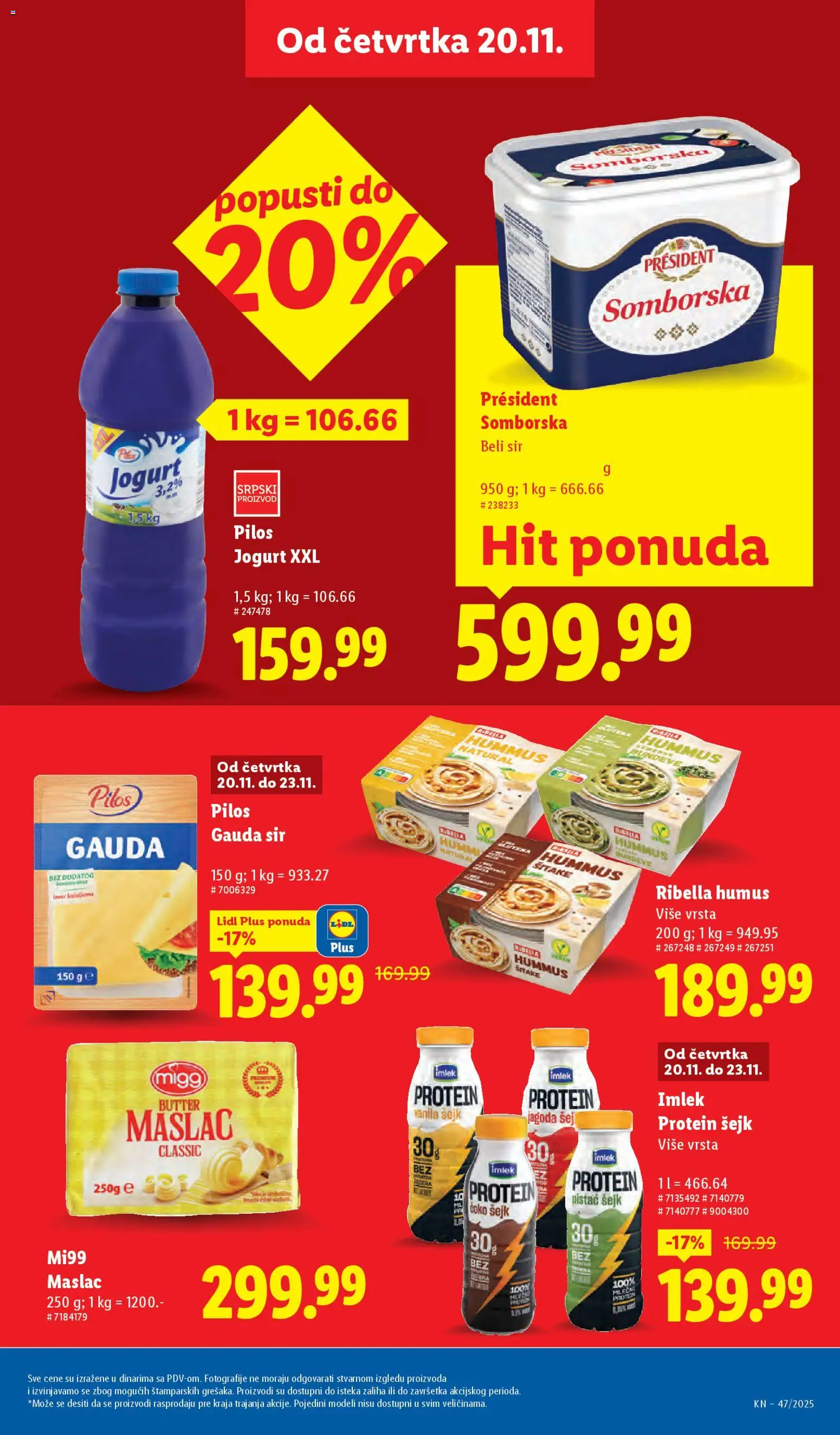 Lidl katalog - važi od 20.11.2025 | Strana: 15 | Proizvode: Maslac, Jagoda, Hummus, Sir