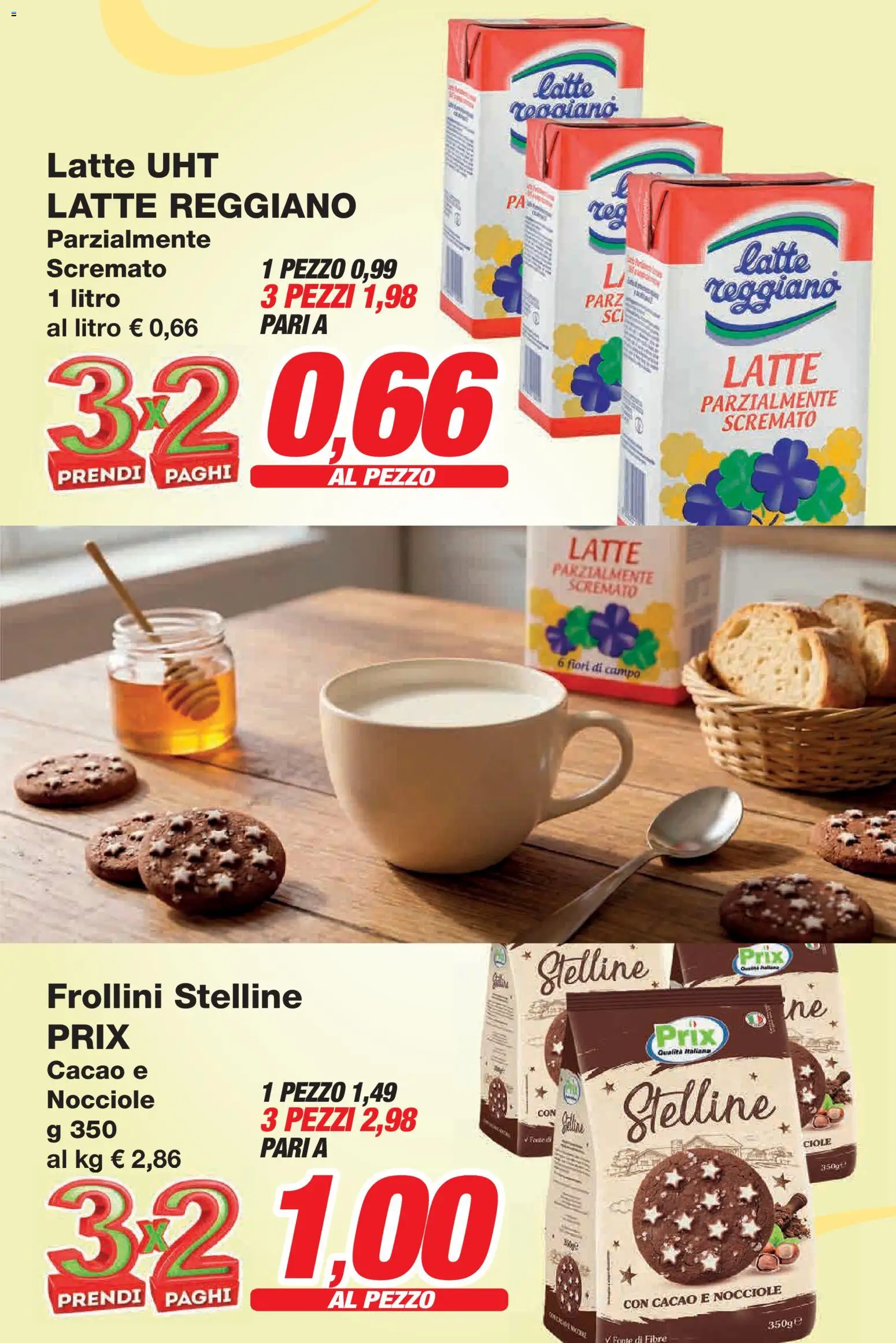 Volantino Prix del 10.04.2026 | Pagina: 4 | Prodotti: Latte, Nocciole, Cacao, Latte parzialmente scremato