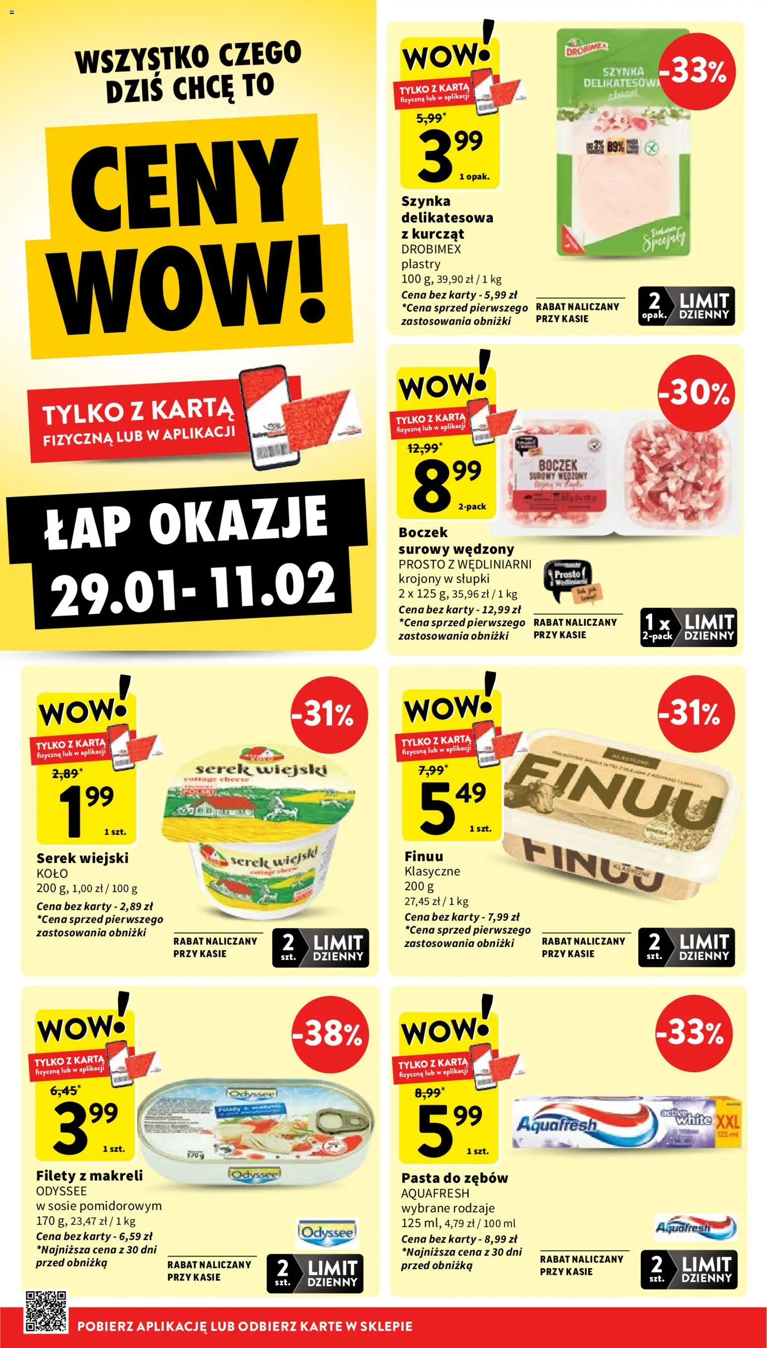 Intermarche Gazetka od 05.02.2026 | Strona: 8 | Produkty: Boczek, Serek wiejski, Boczek surowy, Pasta do zębów