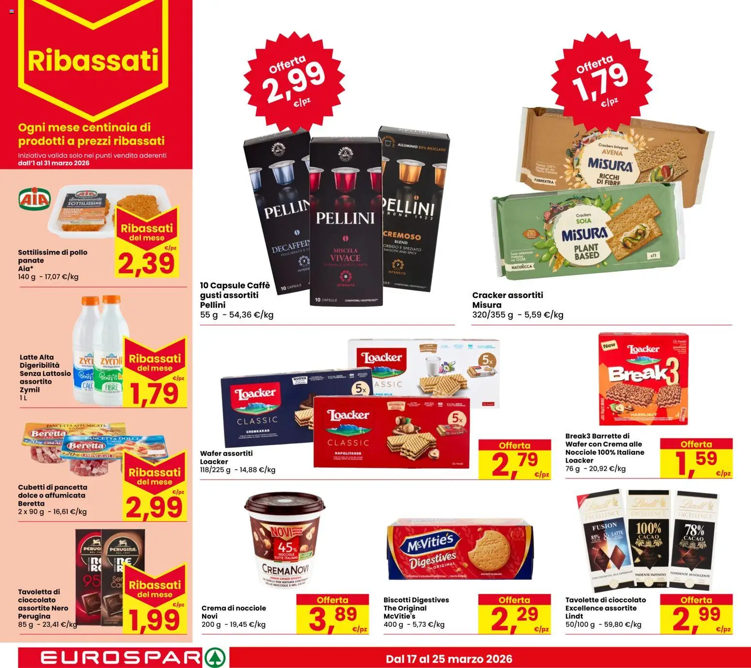 Volantino Despar del 17.03.2026 | Pagina: 16 | Prodotti: Pancetta, Crackers, The, Alluminio