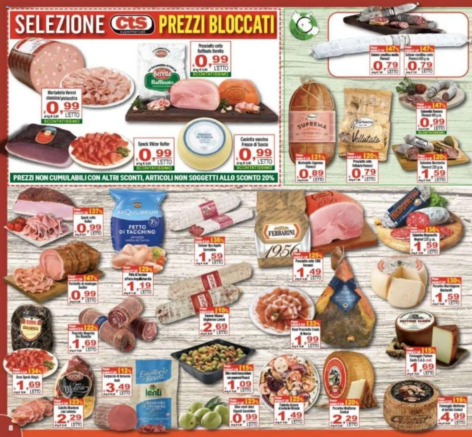 Volantino CTS del 27.03.2026 | Pagina: 8 | Prodotti: Speck, Prosciutto Cotto, Prosciutto, Letto