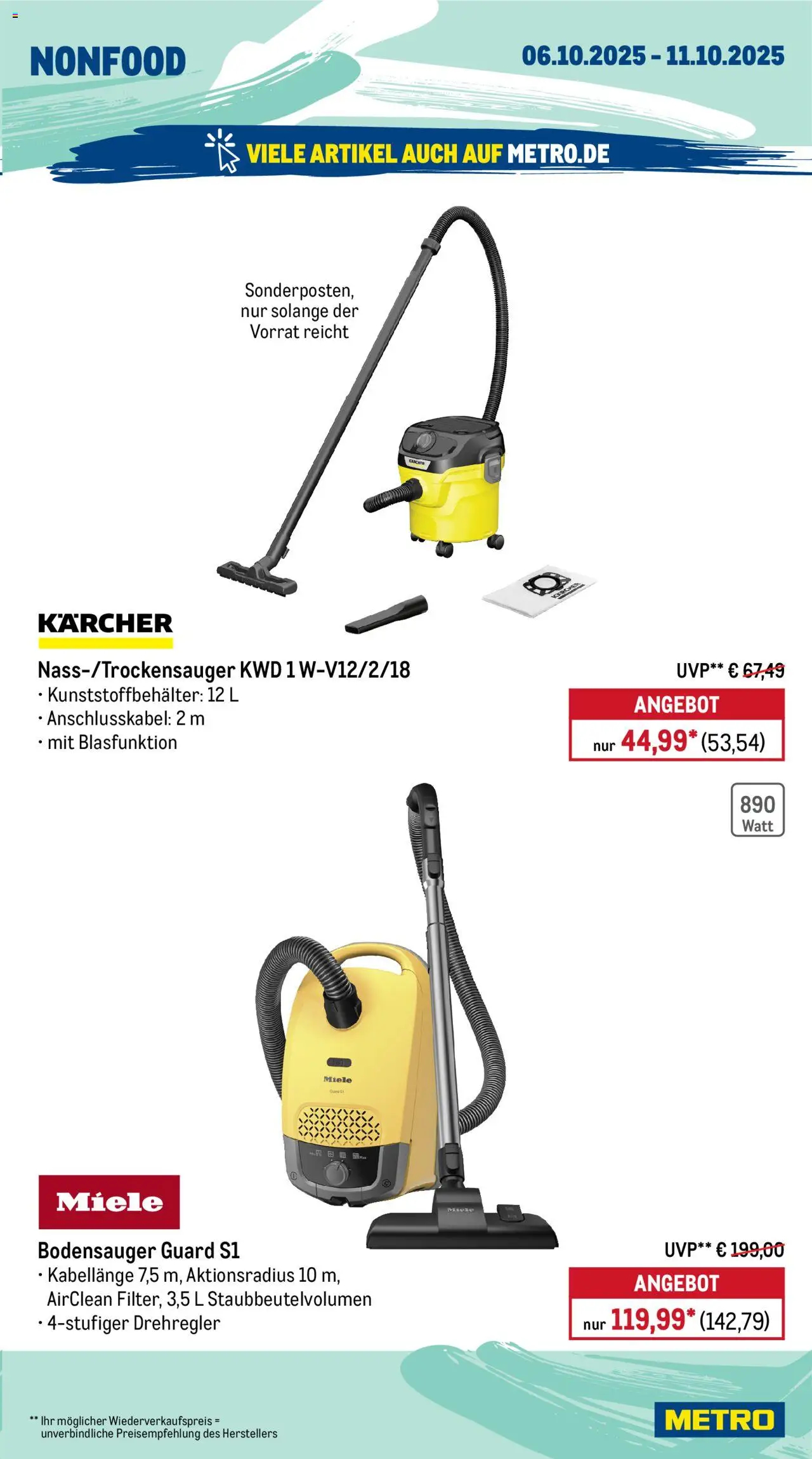 Metro Prospekt 	 – gültig ab 06.10.2025 | Seite: 17 | Produkte: Miele