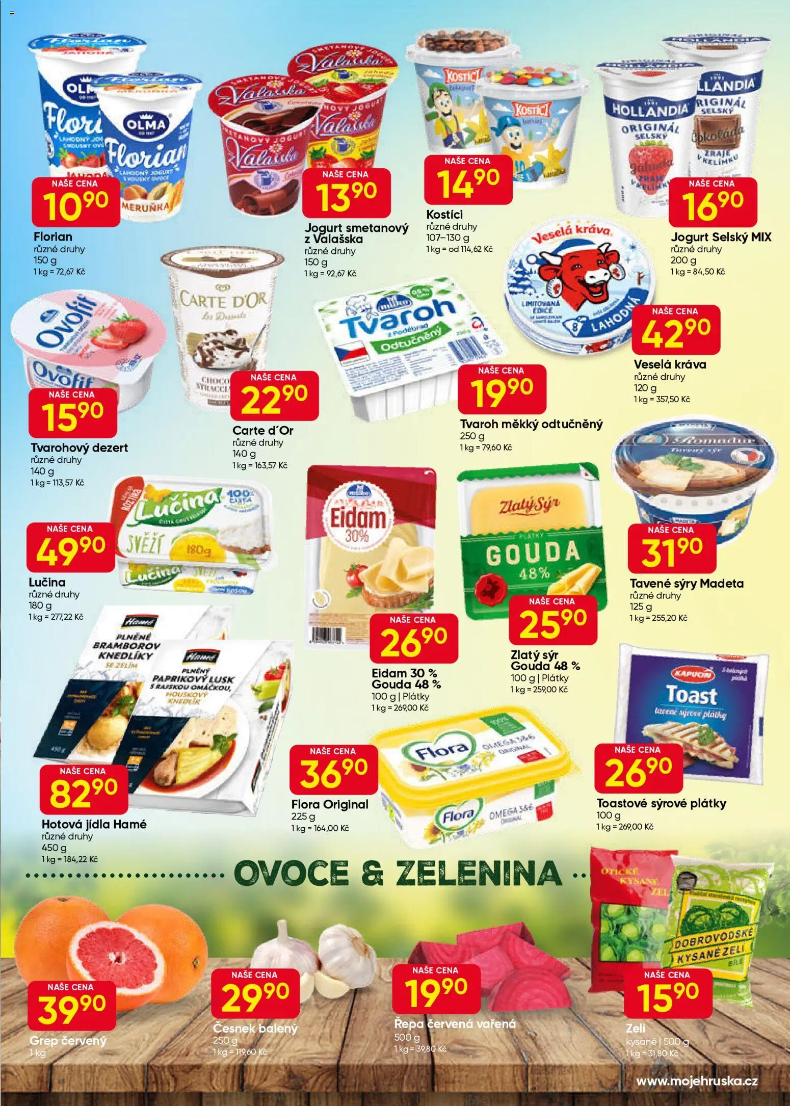 Hruška leták od 01.01.2026 | Strana: 5 | Produkty: Tvarohový dezert, Ovoce, Hotová jídla, Kysané zelí