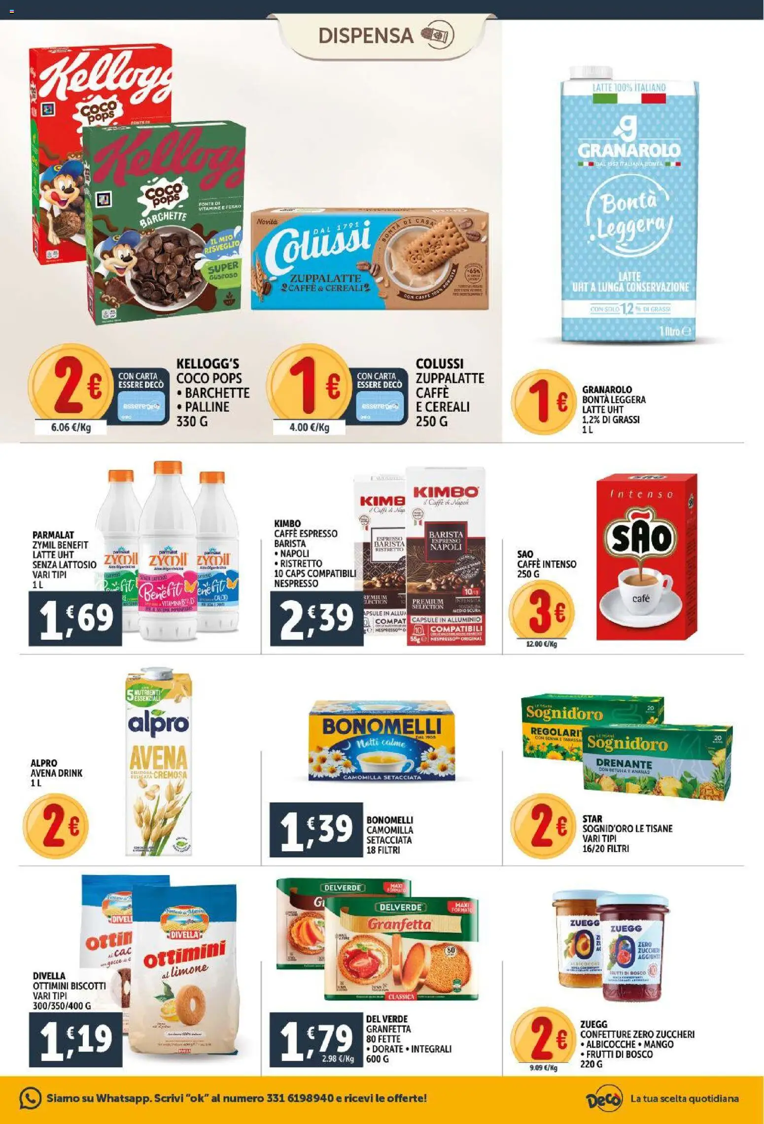 Volantino Decò del 11.02.2026 | Pagina: 9 | Prodotti: Cereali, Biscotti, Limone, Ananas