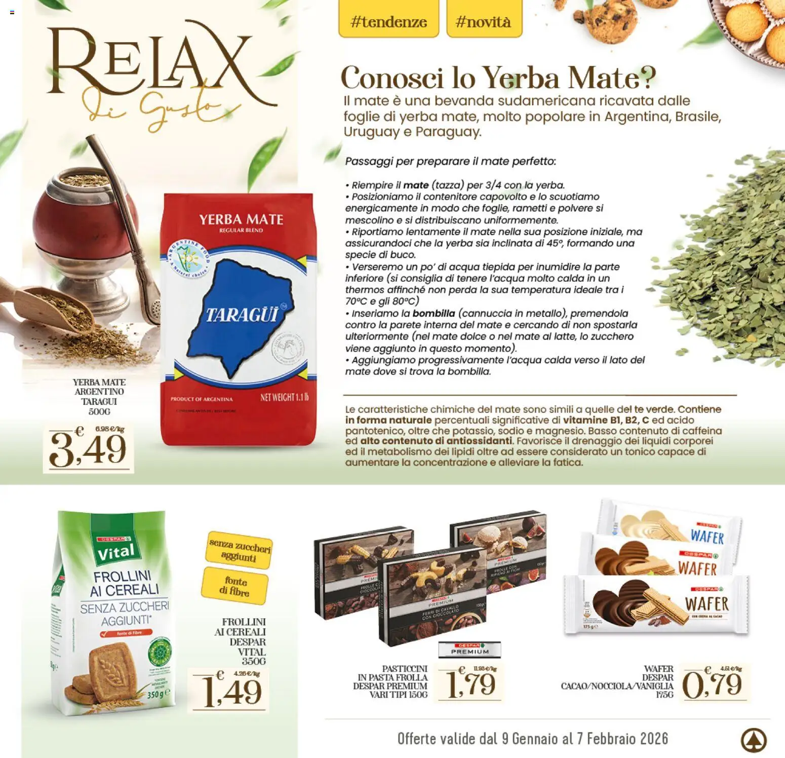 Volantino Interspar del 16.01.2026 | Pagina: 6 | Prodotti: Cioccolato, Zucchero, Pasta, Contenitore