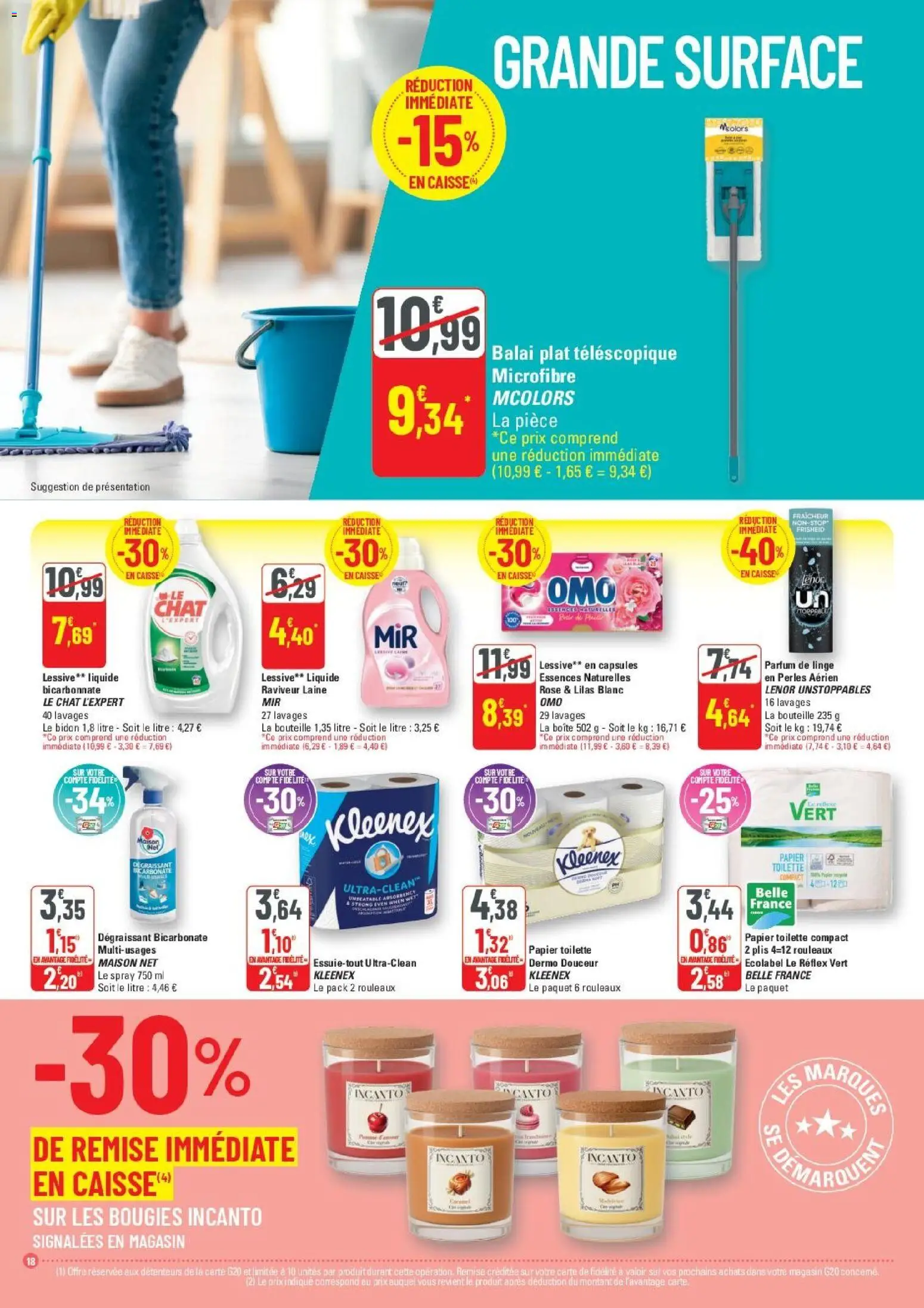 {H1} | Page: 18 | Produits: Papier toilette, Parfum, Balai, Lessive