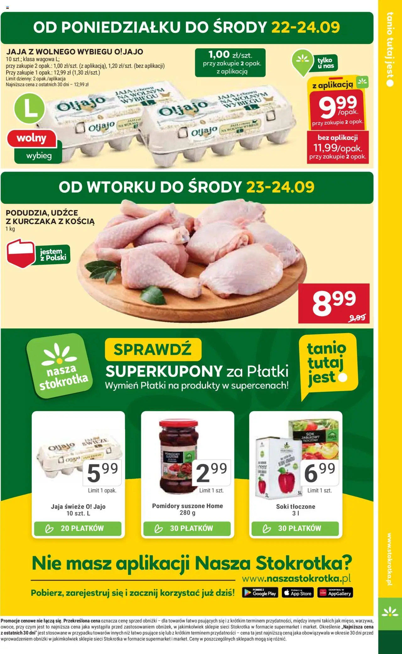 Stokrotka Gazetka - Market od 18.09.2025 | Strona: 5 | Produkty: Soki, Pomidory suszone, Pomidory, Jaja