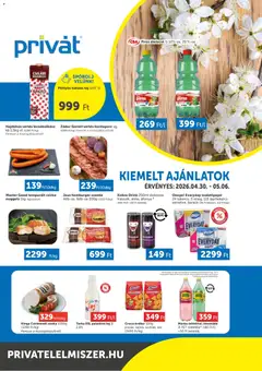 PRIVÁT Déli vármegyék - amely érvényes a következő dátumtól: 30.04.2026