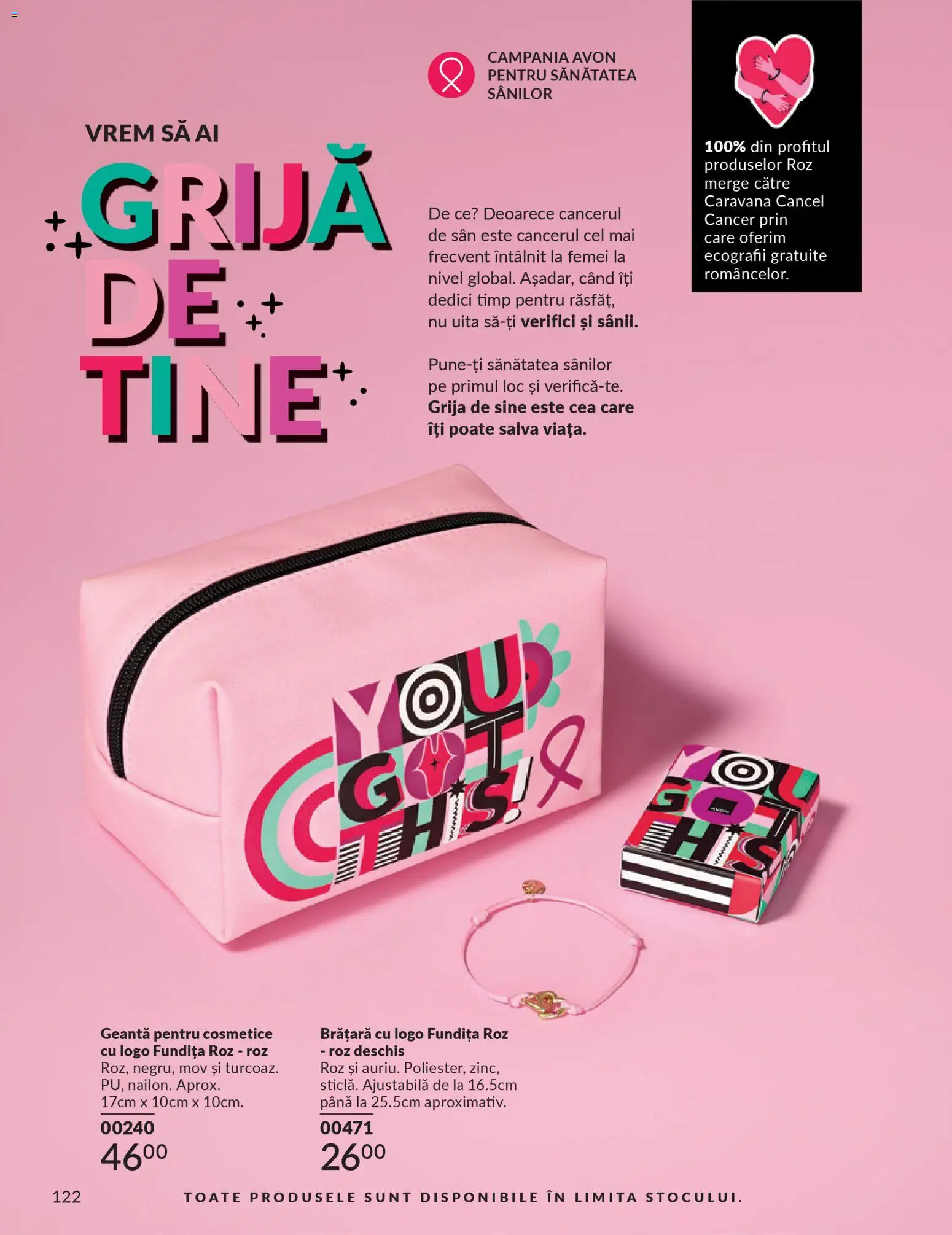 Noul catalog Avon – valabil de la 01.03.2026 | Pagină: 124 | Produse: Geantă pentru cosmetice, Geantă, Brățară