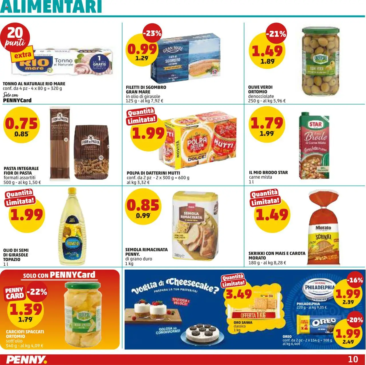Volantino PENNY del 09.10.2025 | Pagina: 10 | Prodotti: Carota, Olio, Tonno al naturale, Olio di girasole