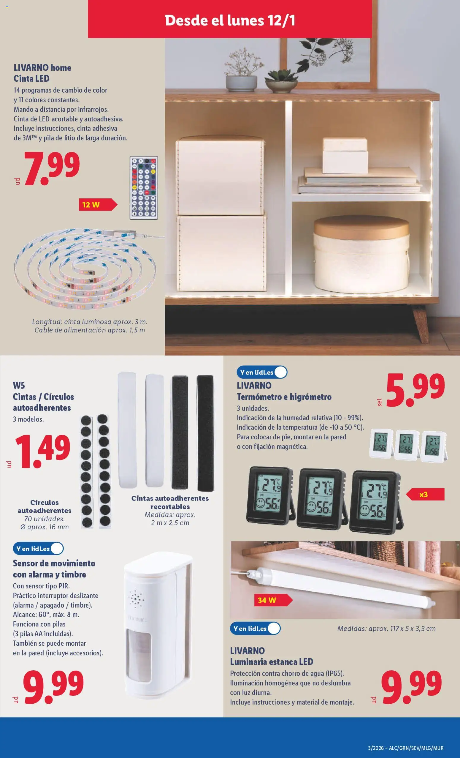 Lidl folleto de bazar │ válido desde el 12.01.2026 | Página: 11 | Productos: Κοσμήματα, Cable, Termómetro, Galette de chaise
