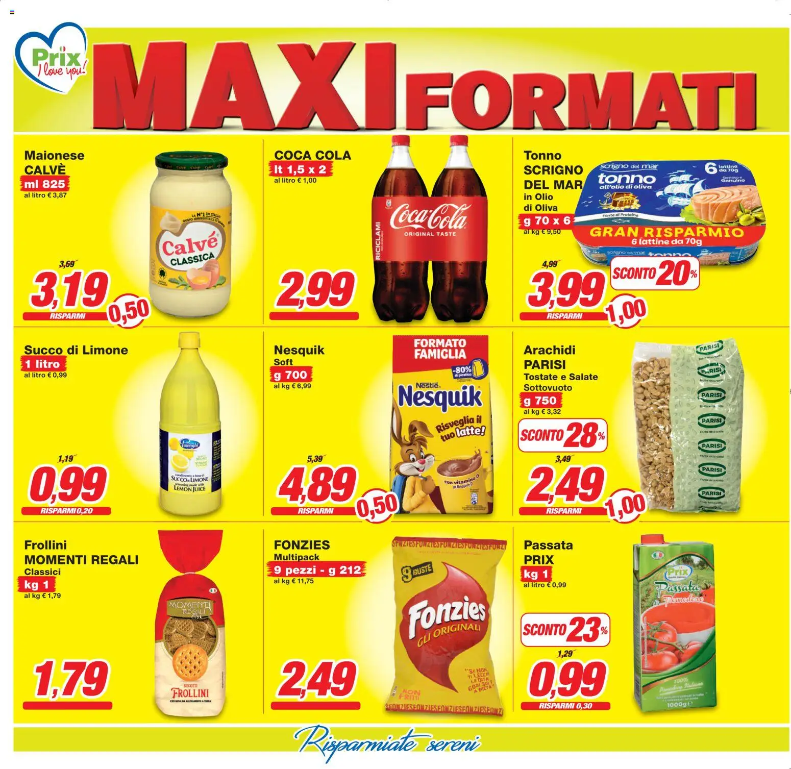 Volantino Prix del 13.02.2026 | Pagina: 4 | Prodotti: Succo, Latte, Tonno, Arachidi