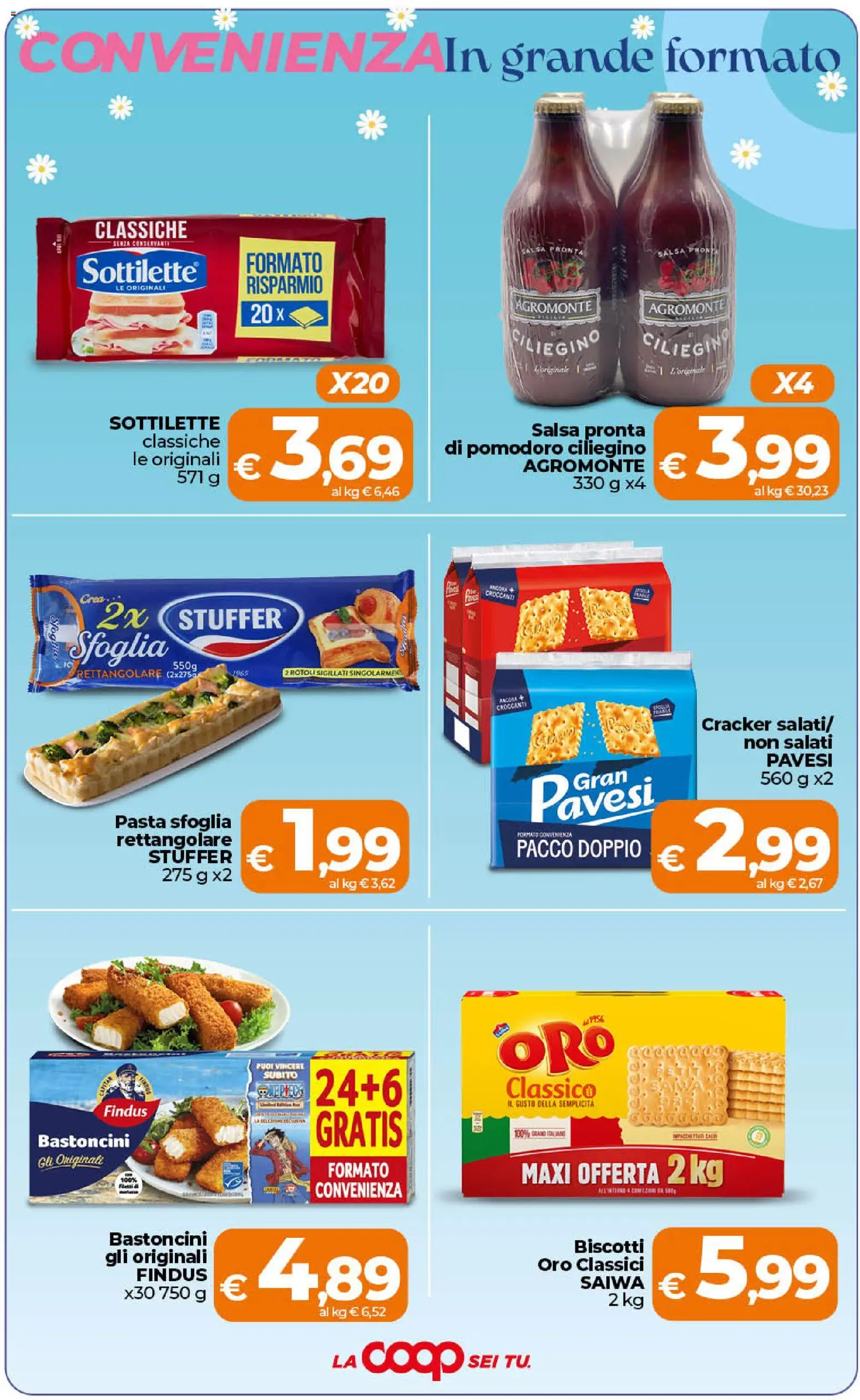 Volantino Ipercoop del 17.04.2026 | Pagina: 3 | Prodotti: Biscotti, Salsa, Pomodoro, Pasta