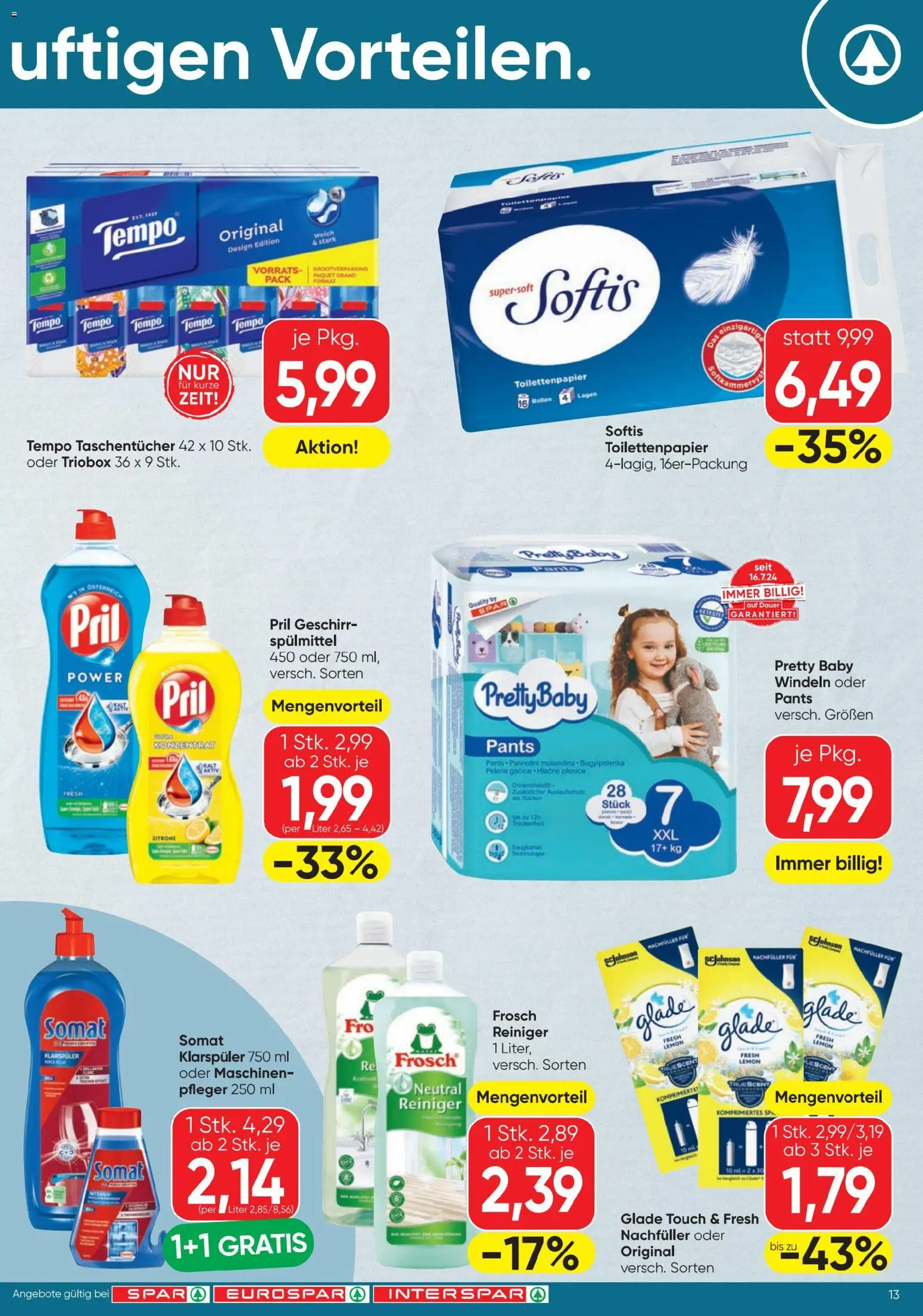Spar - Flugblatt gültig ab 30.04.2026 | Seite: 13 | Produkte: Klarspüler, Flocken, Zitrone