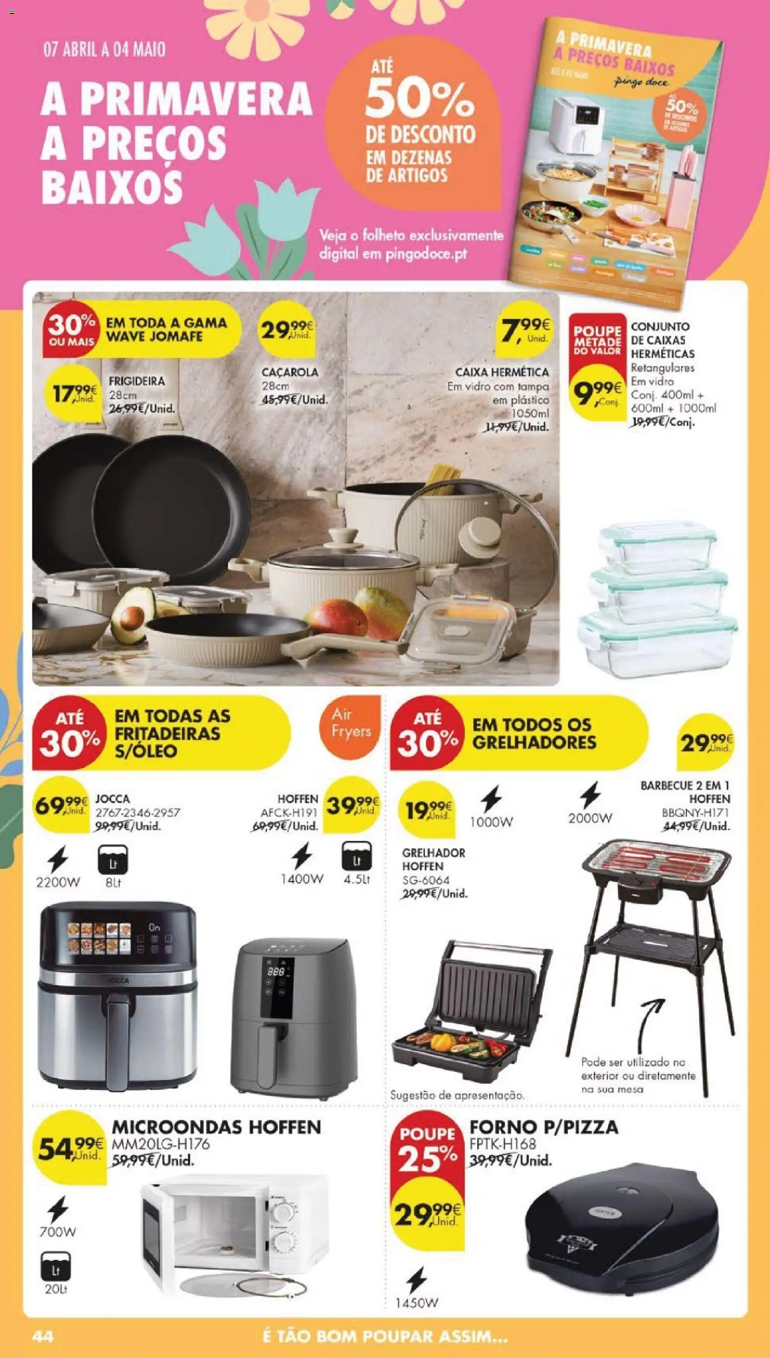 Pingo Doce folheto │ válido de 21.04.2026 | Página: 48 | Produtos: Air fryer, Mesa, Caixa, Pizza
