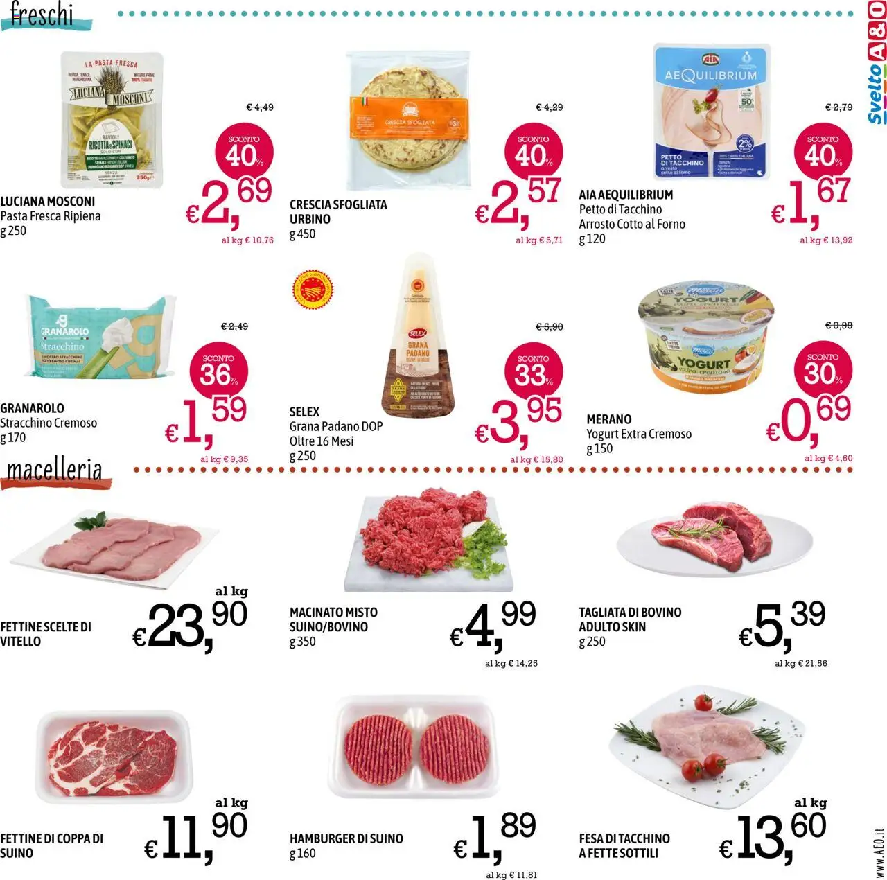 Volantino A&O del 18.09.2025 | Pagina: 3 | Prodotti: Arrosto, Pasta, Vitello, Stracchino