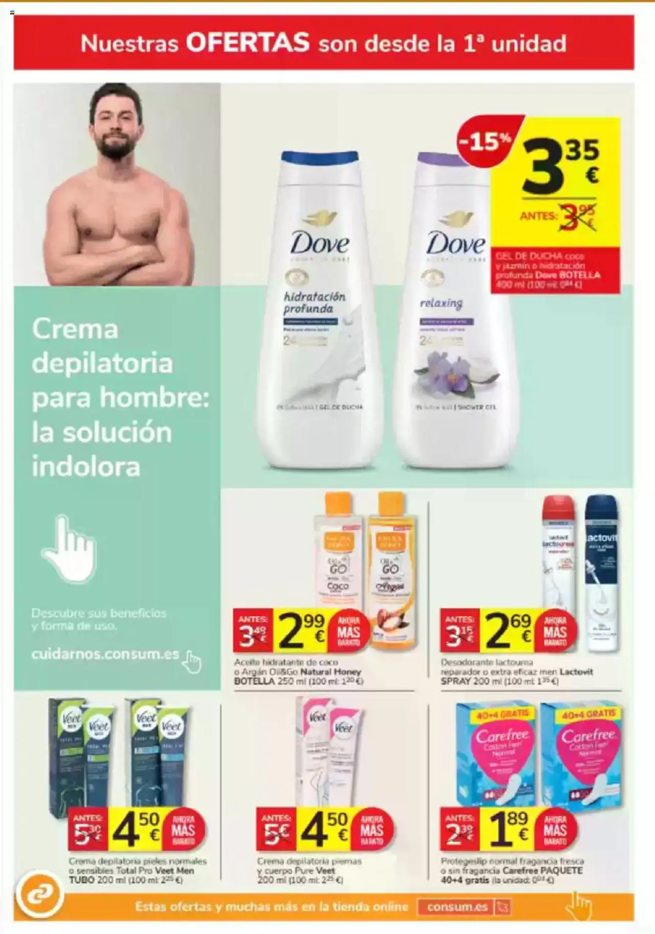 Consum folleto │ válido desde el 29.05.2025 | Página: 20 | Productos: Crema depilatoria, Aceite, Τυρόπιτα, Crema