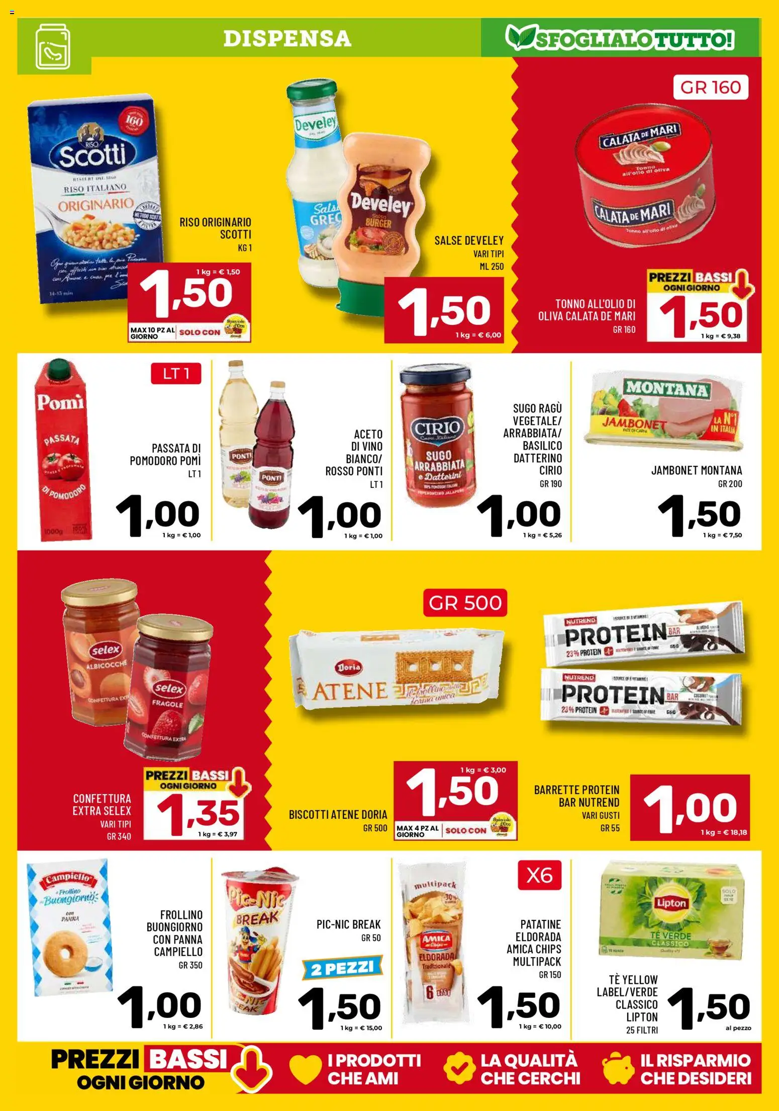 Volantino Il Centesimo del 07.04.2026 | Pagina: 9 | Prodotti: Tè, Panna, Pomodoro, Vino