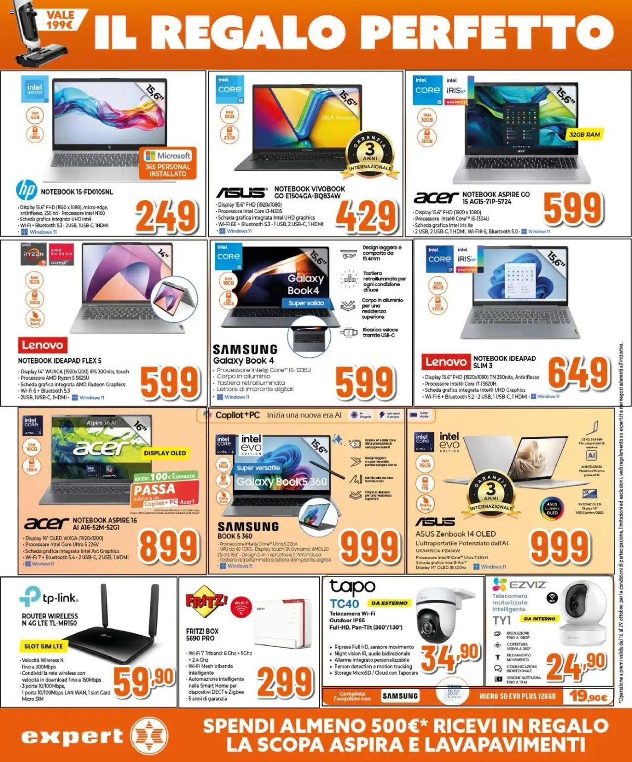 Volantino Expert del 16.10.2025 | Pagina: 18 | Prodotti: Notebook, Tastiera, Audio, Samsung
