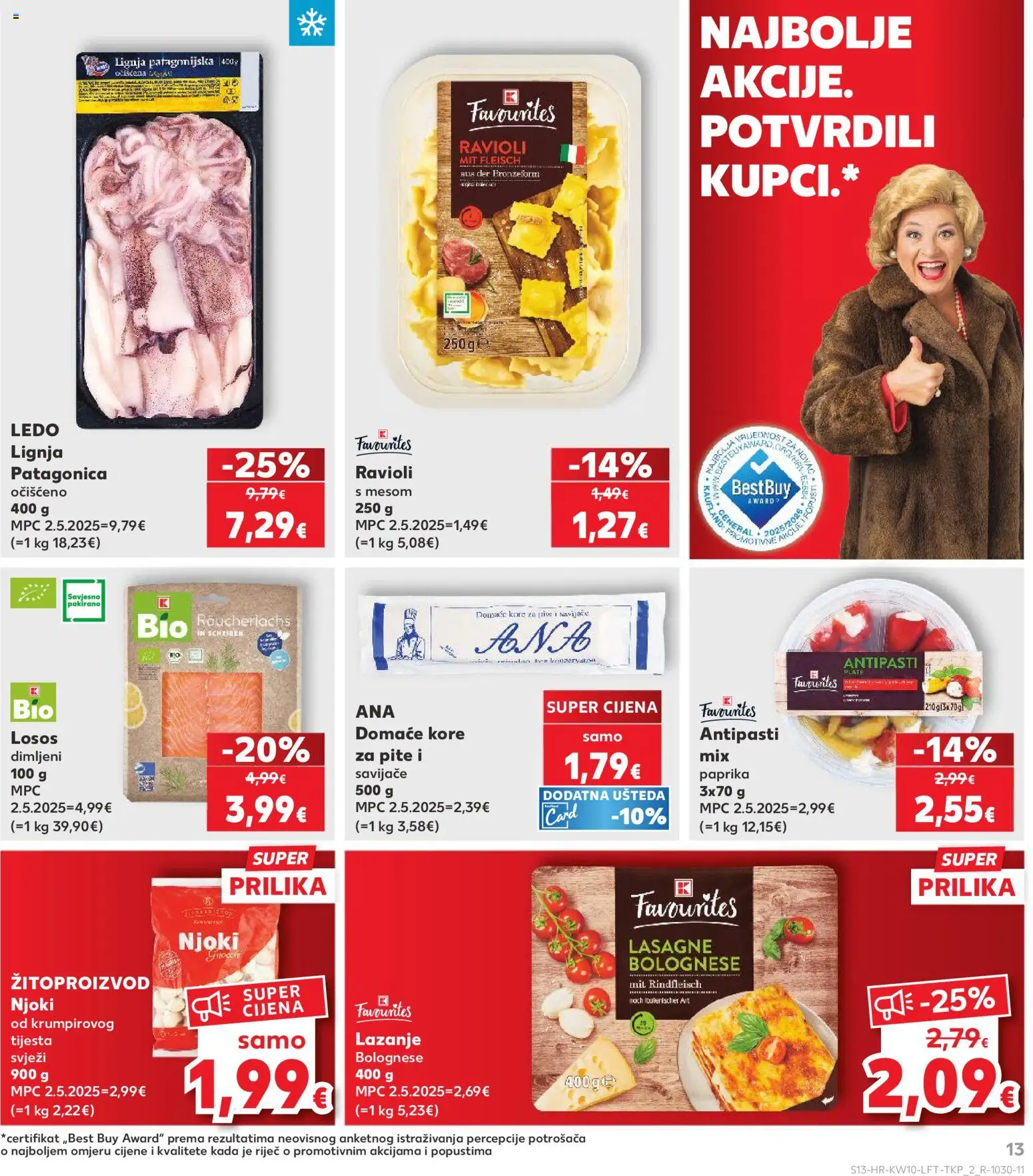 Kaufland katalog | vrijedi od 04.03.2026 | Stranica: 13 | Proizvodi: Paprika, Ledo, Ravioli, Losos