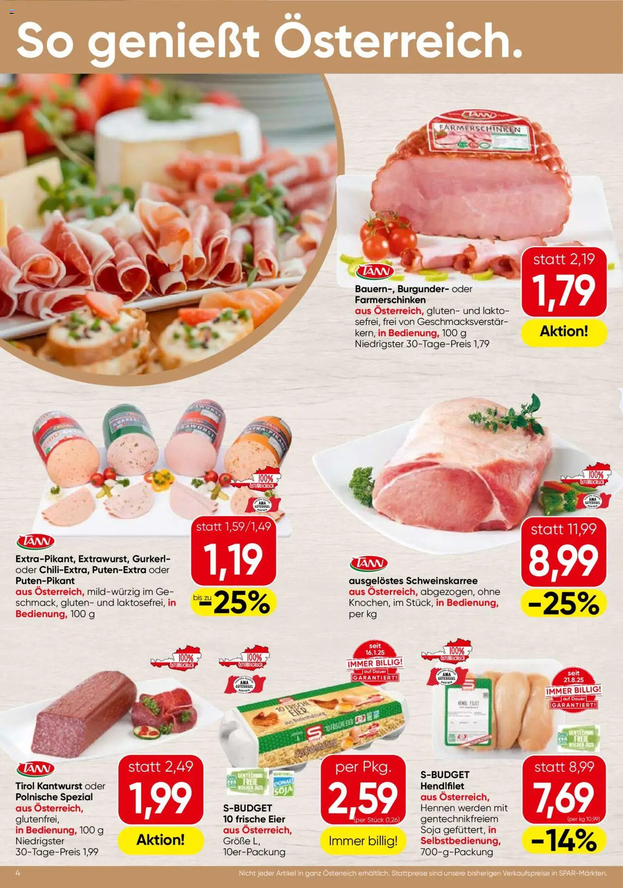 Spar Flugblatt - Wien gültig ab 18.09.2025 | Seite: 4 | Produkte: Eier