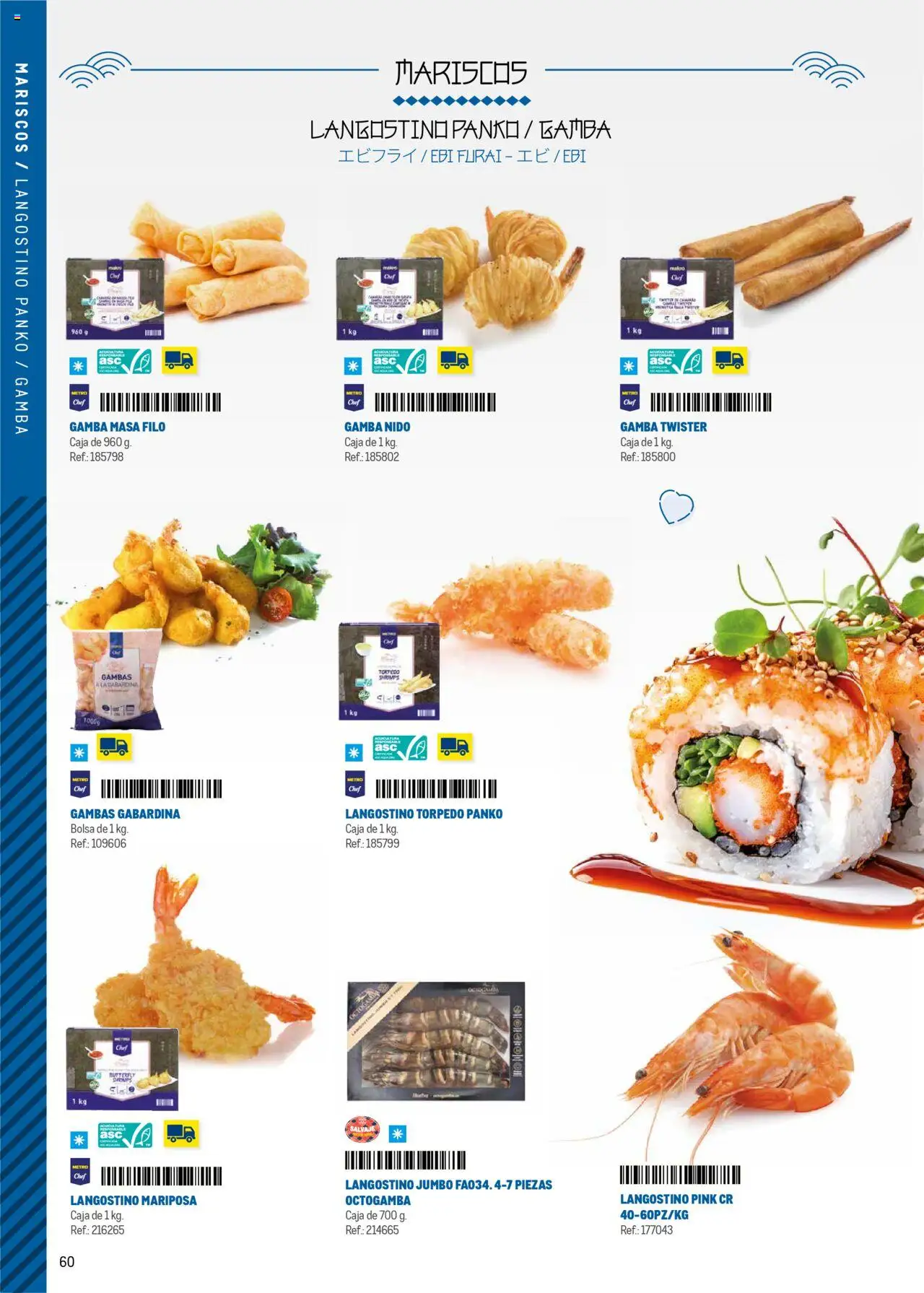 Makro - Cocina fusión asiática Norte II │ válido desde el 04.06.2025 | Página: 60 | Productos: Bolsa, Caja, Langostino, Gamba