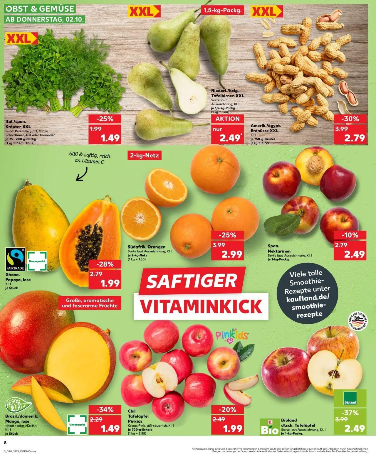 Kaufland prospekt Berlin	 – gültig ab 05.10.2025 | Seite: 8 | Produkte: Apple, Gemüse, Obst, Petersilie