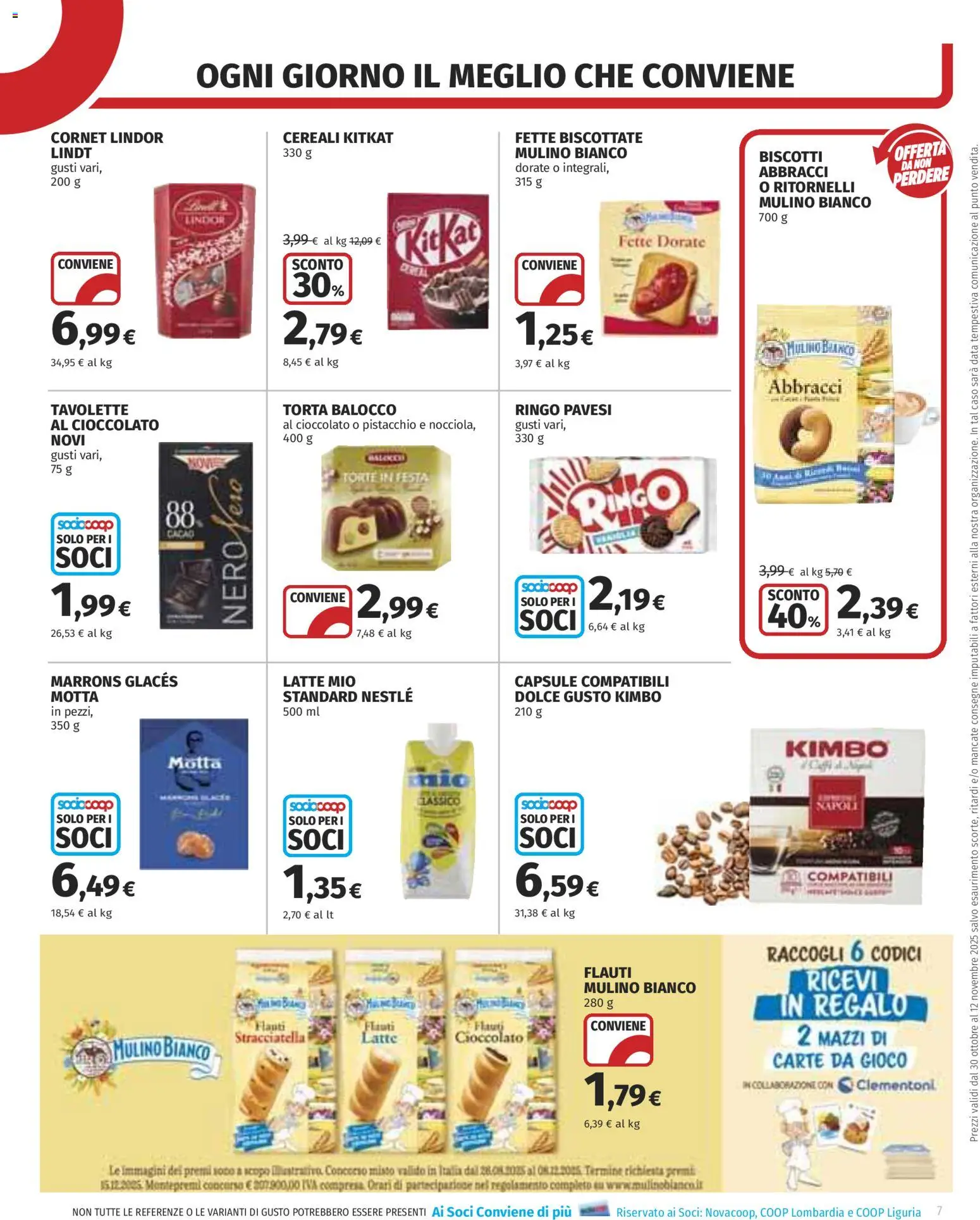 Volantino COOP del 30.10.2025 | Pagina: 7 | Prodotti: Cereali, Latte, Fette biscottate, Stracciatella