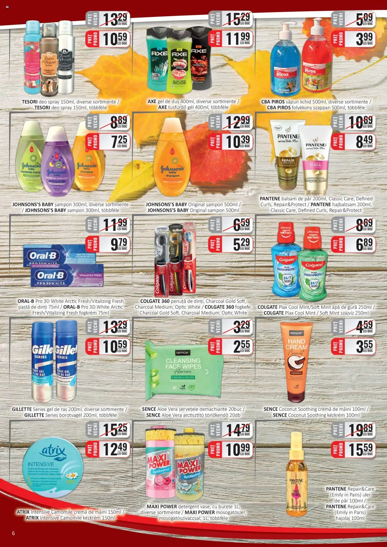Noul catalog CBA – valabil de la 16.10.2025 | Pagină: 6 | Produse: Pomelo, Burete, Apă, Șervețele demachiante