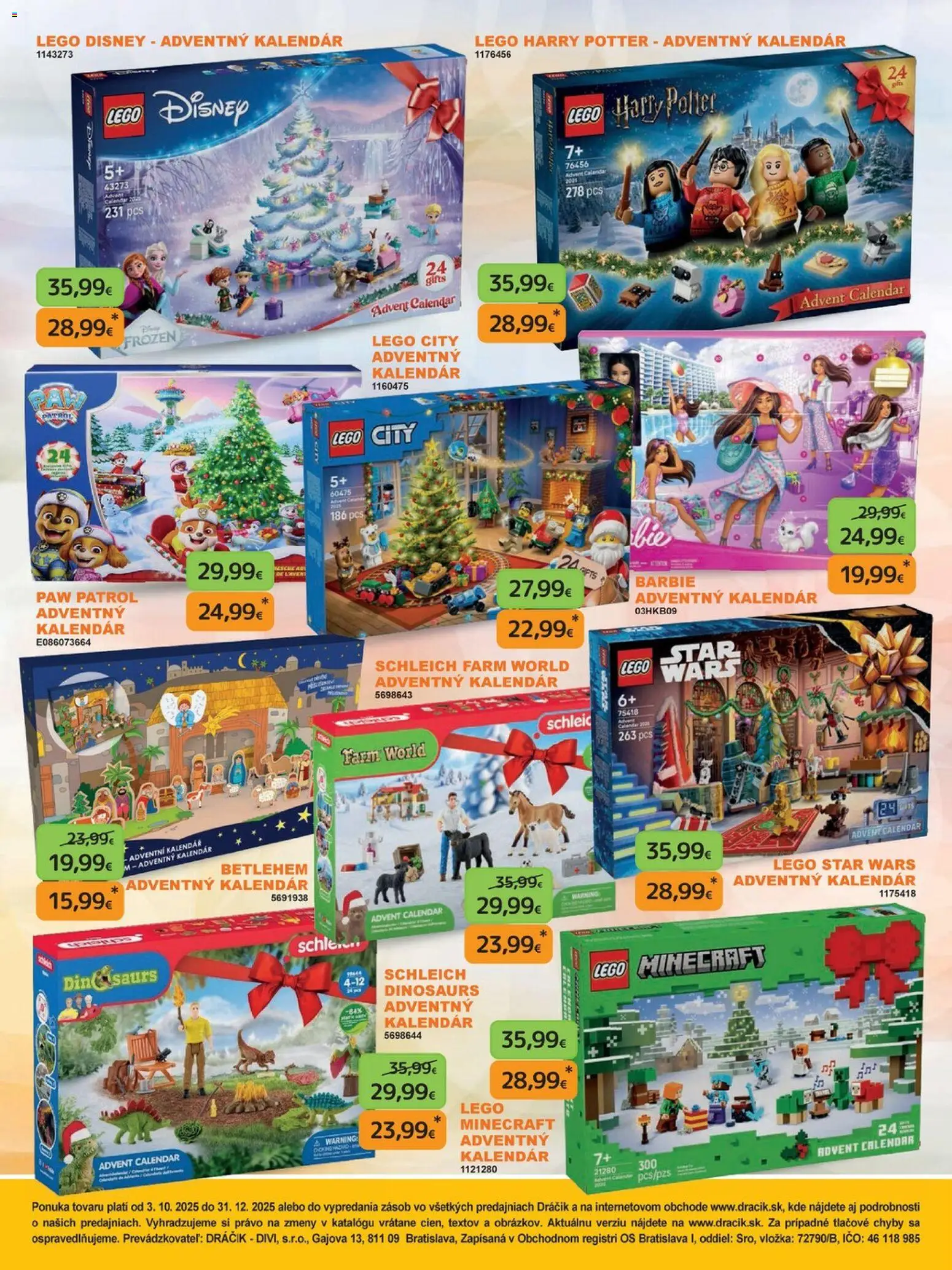 Nové Dráčik akcie – leták je platný od 03.10.2025 | Strana: 138 | Produkty: LEGO