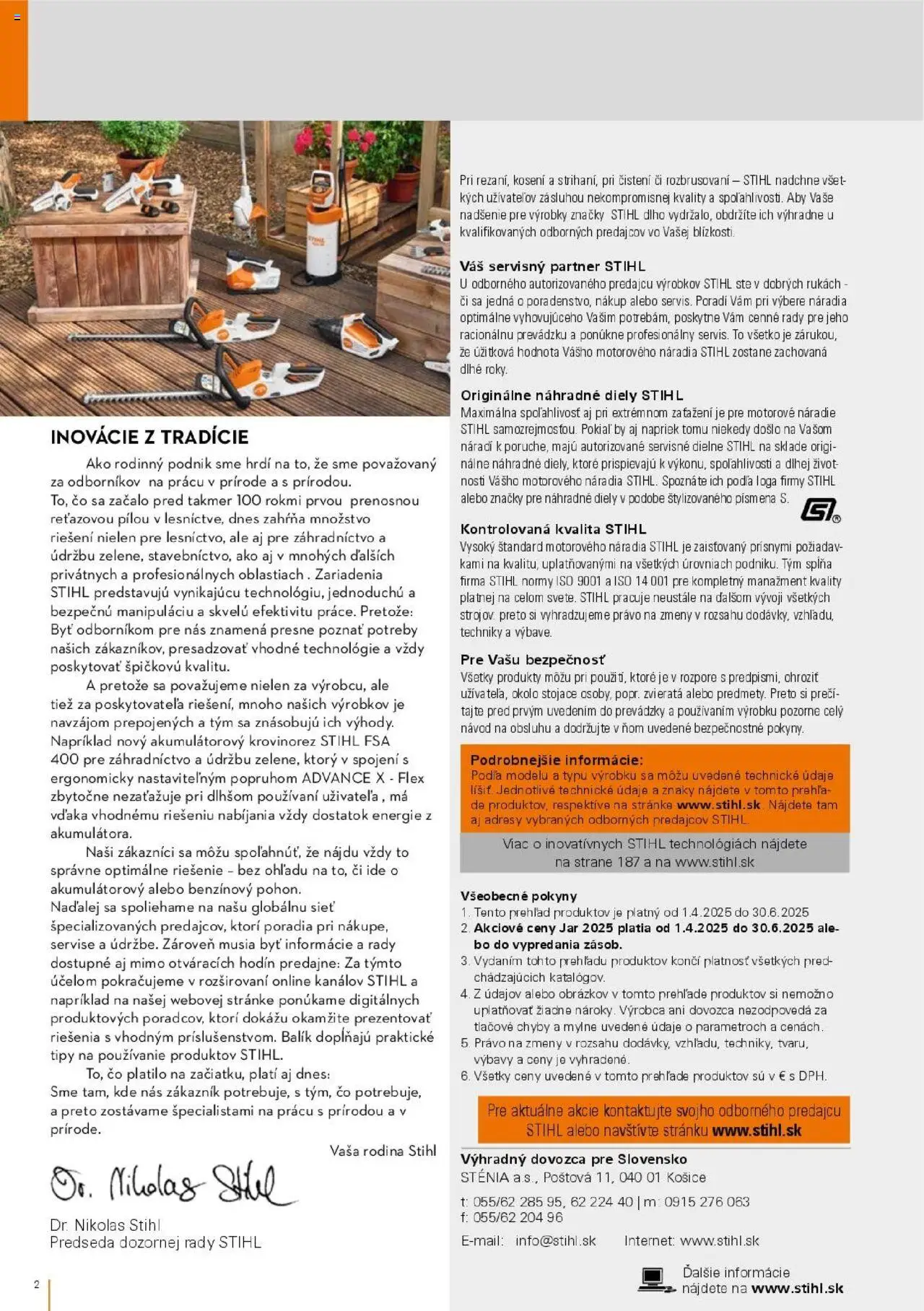 Nové STIHL akcie – leták je platný od 01.04.2025 | Strana: 2 | Produkty: Krovinorez stihl, Krovinorez, Náradie