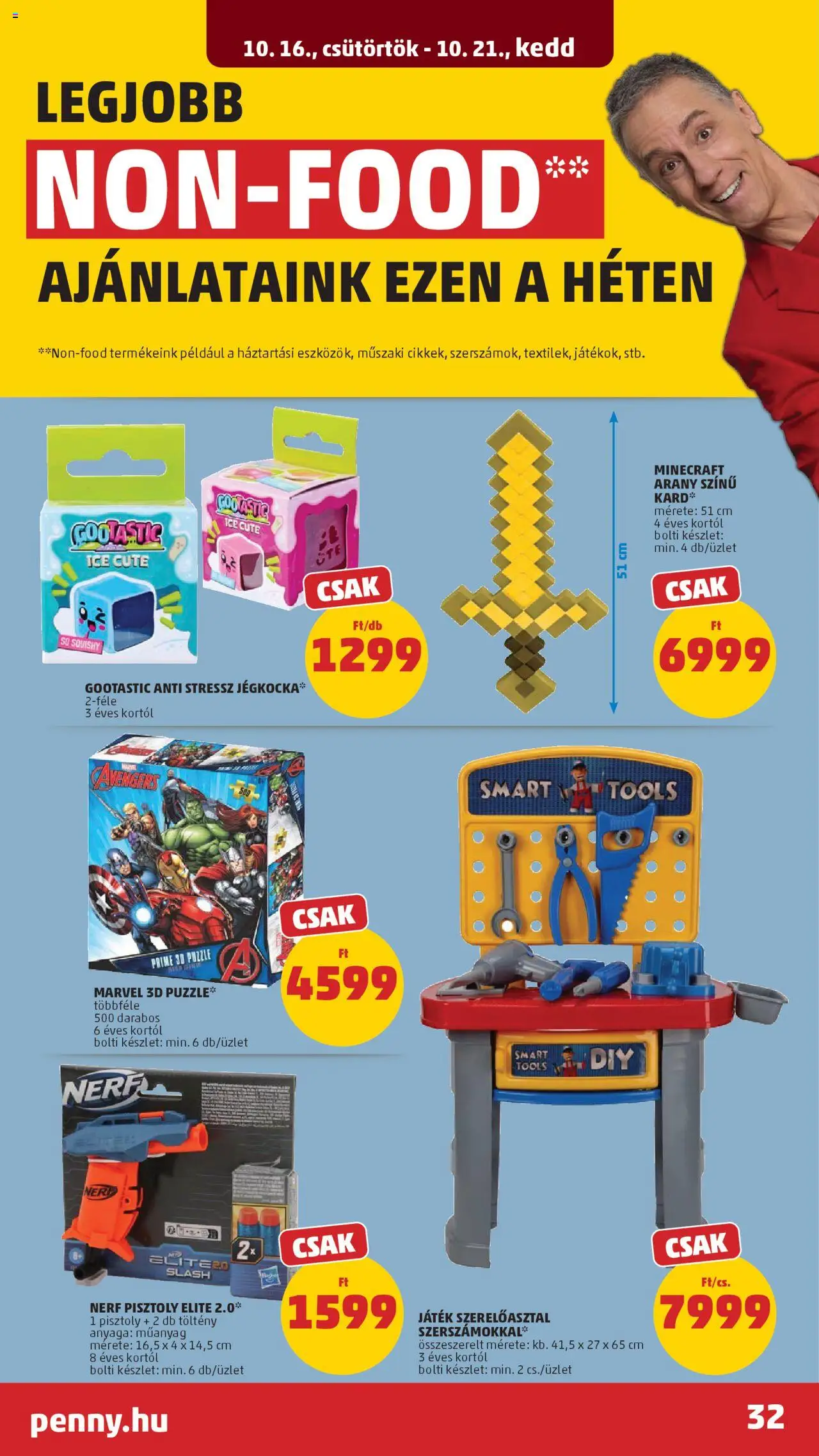 PENNY akciós ujság - amely érvényes a következő dátumtól: 16.10.2025 | Oldal: 36 | Termékek: Puzzle, Játék, Só