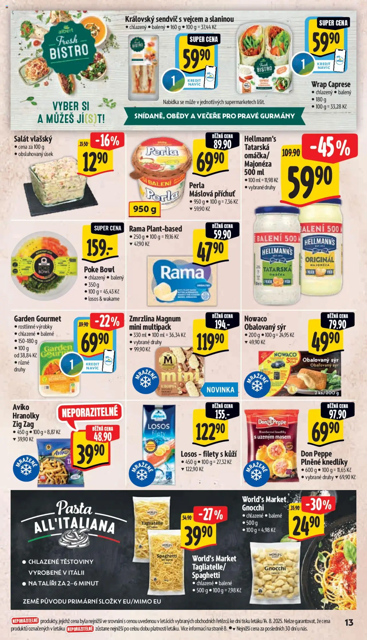 Albert leták - Supermarket od 20.08.2025 | Strana: 21 | Produkty: Salát, Perla máslová, Perla, Poke bowl