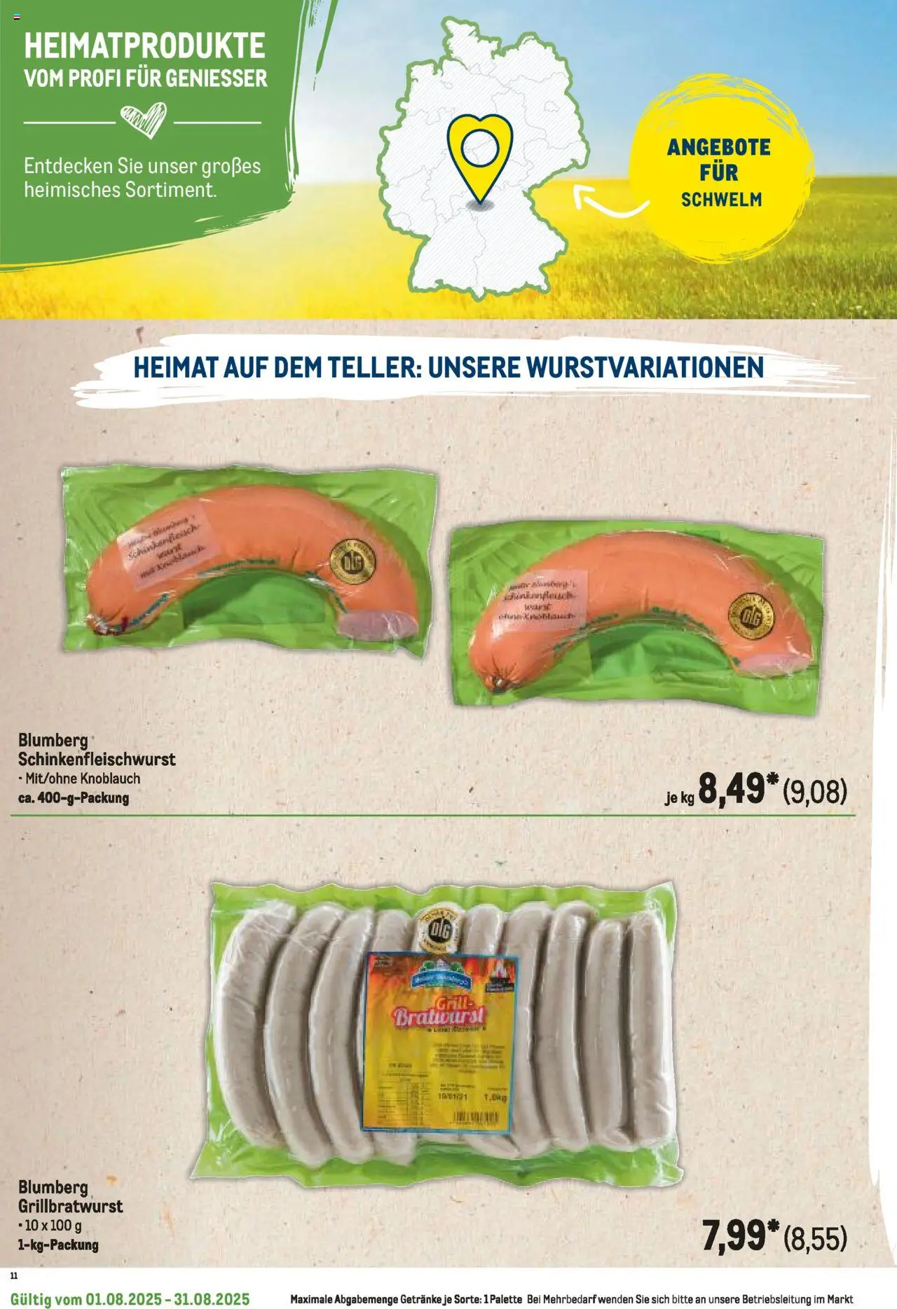 Metro Regionaler Flyer - gültig ab dem 01.08.2025 | Seite: 22 | Produkte: Bratwurst, Knoblauch
