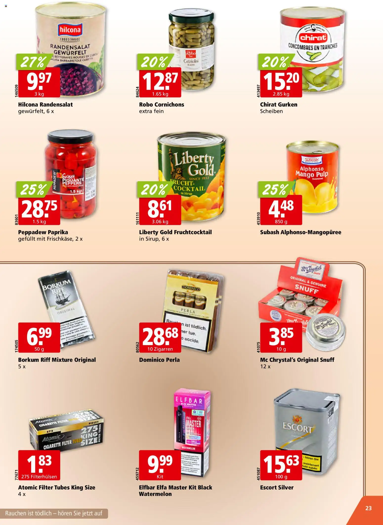 Aligro aktionen – gültig ab 27.05.2026 | Seite: 23 | Produkte: Sirup, Mango, Gurken