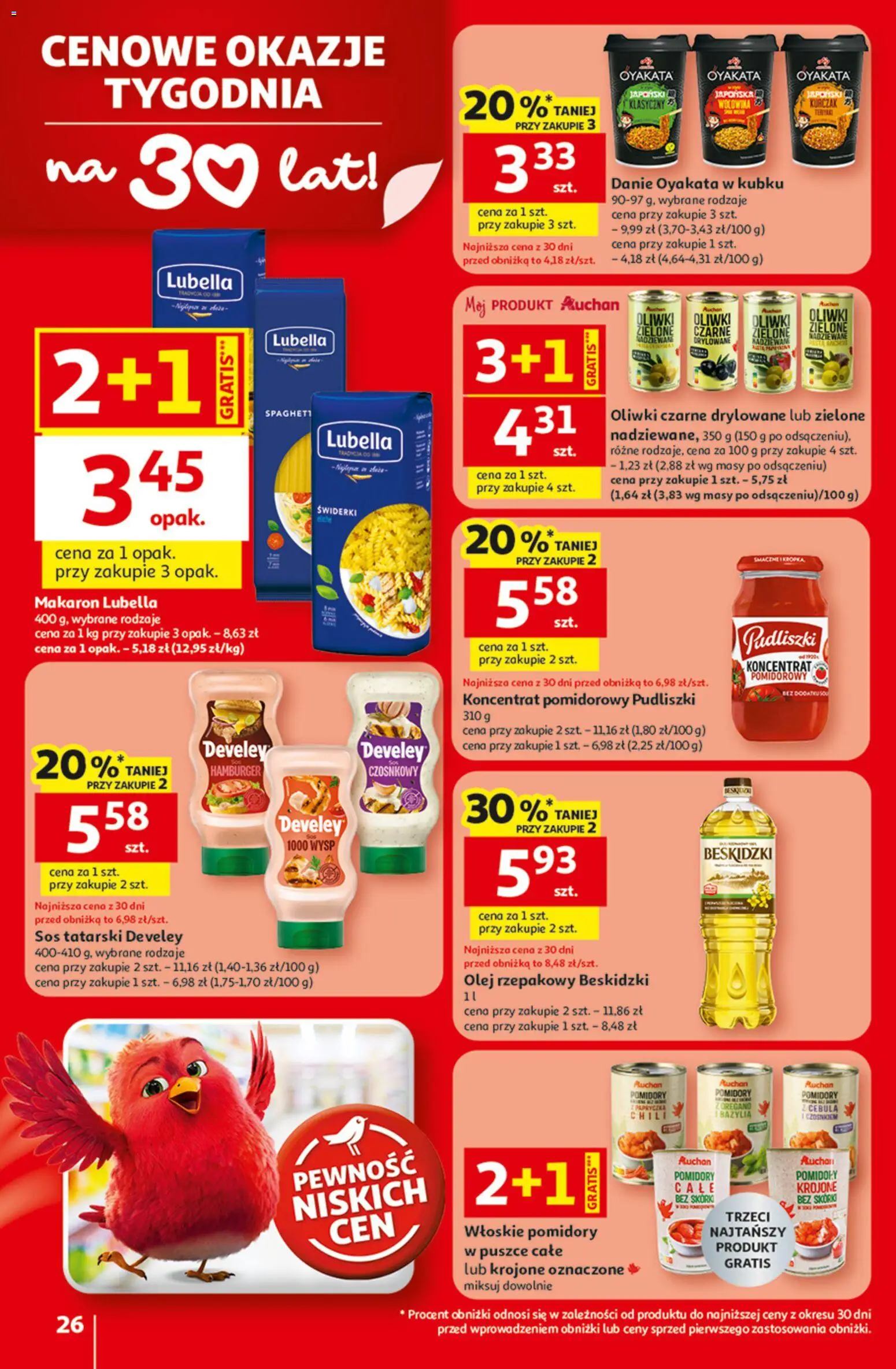 Auchan Gazetka - 30 Lat Hipermarket od 29.01.2026 | Strona: 26 | Produkty: Oregano, Hamburger, Bazylia, Pomidory